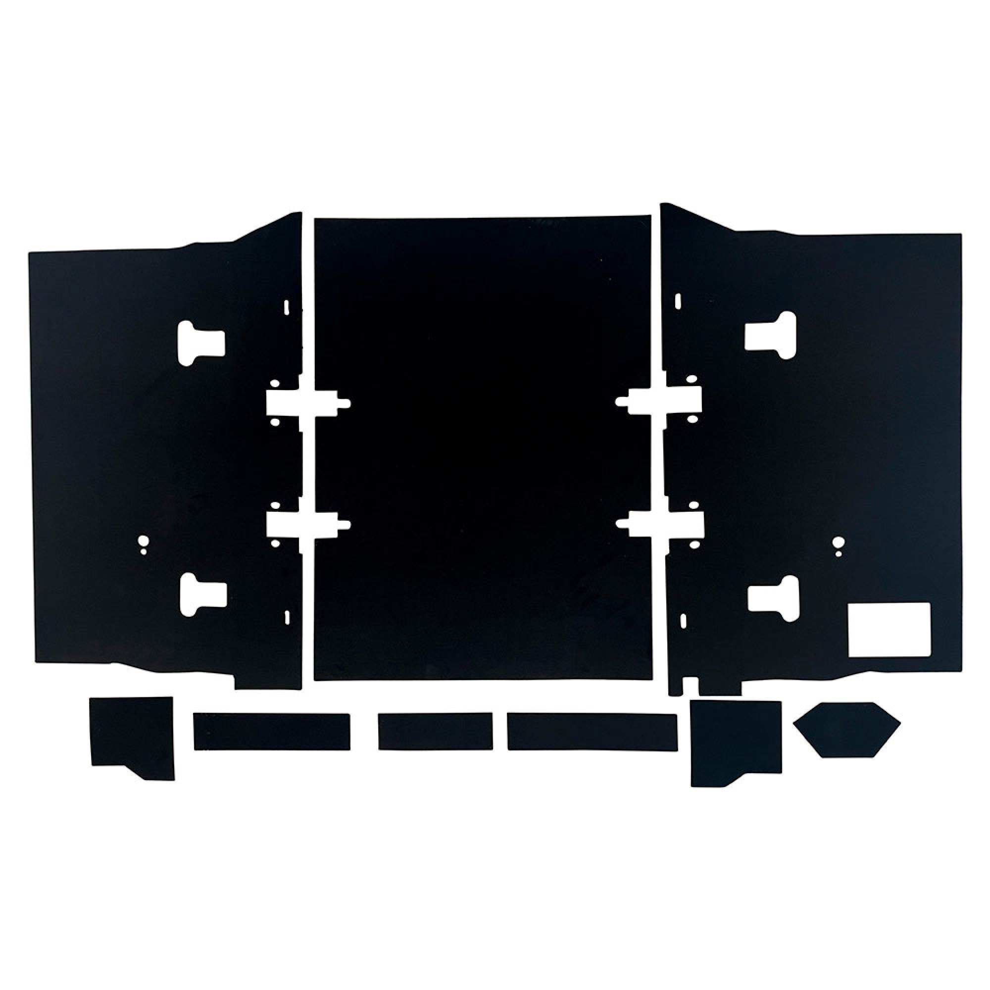 Rear Body Carpet Set - Forward Facing Seats (Cut Away Arches) - Def 90