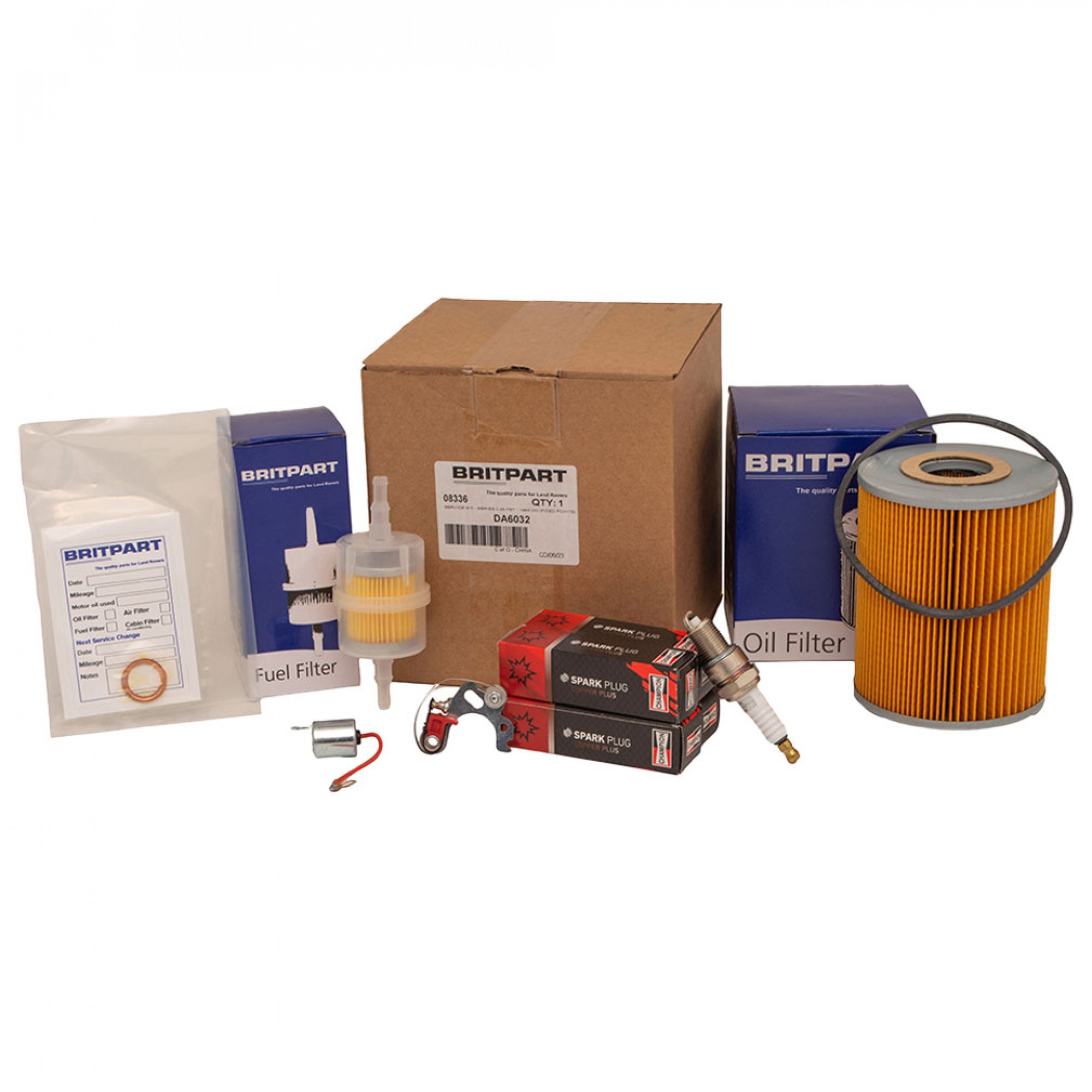 DA6032 - Series 2/3 2.25 Petrol Service Kit 1964 Onwards Britpart Fixed Points for Lucas Distributor