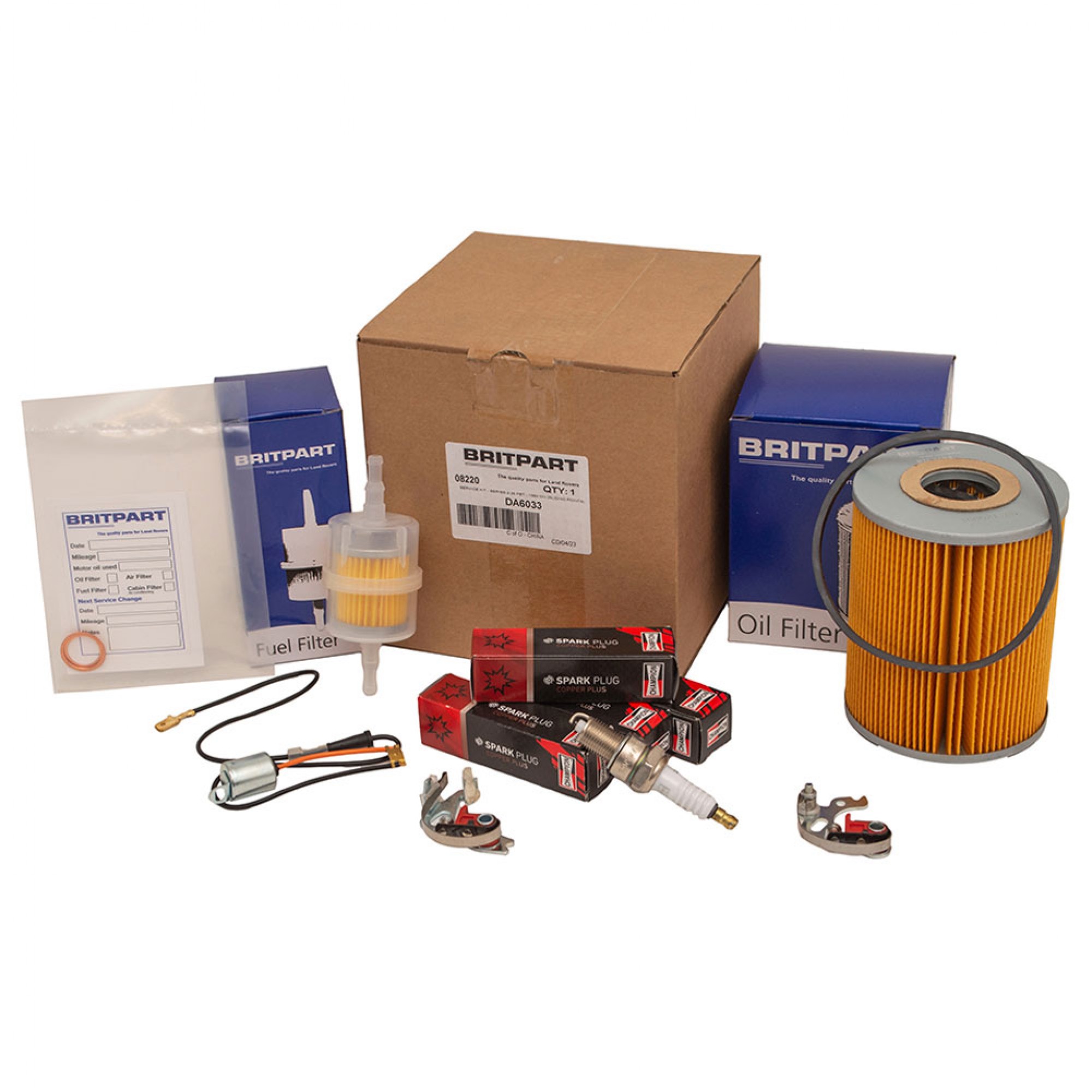 DA6033 - Series 2/3 2.25 Petrol Service Kit 1964 Onwards Britpart Sliding Points for Lucas Distributors