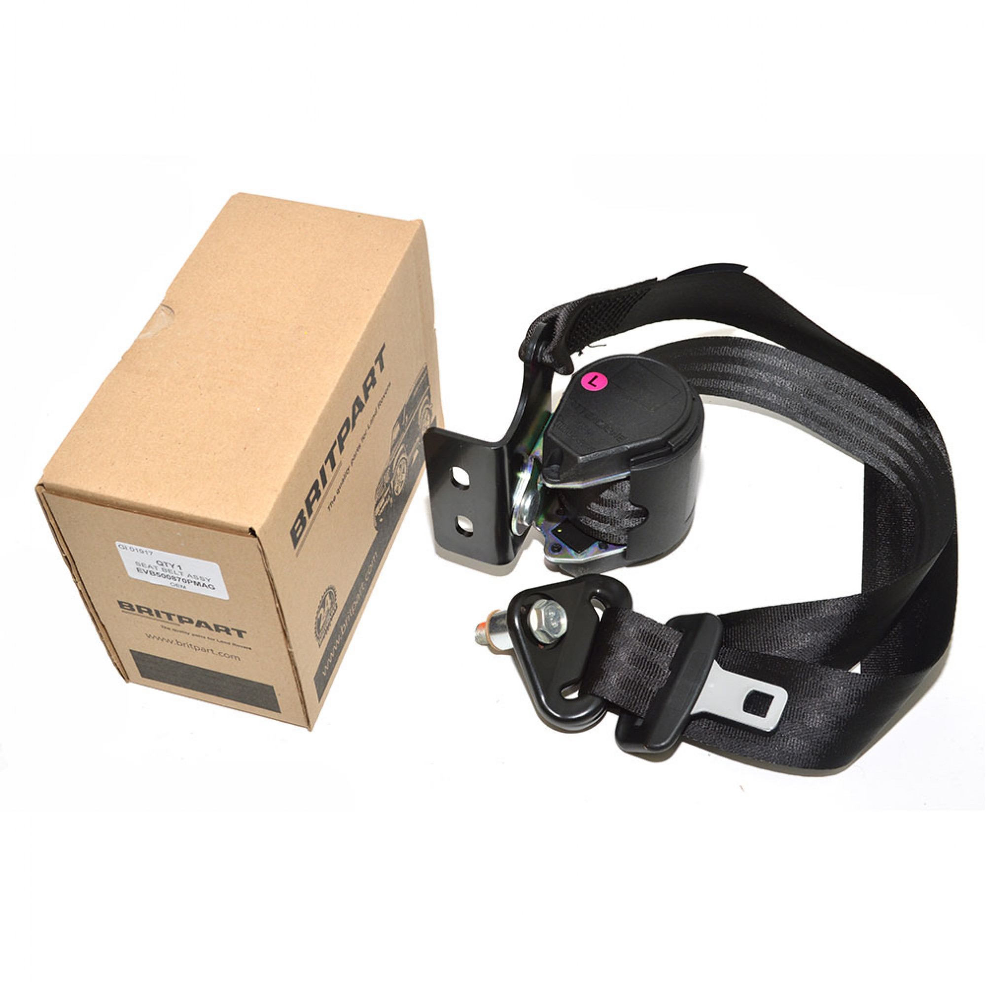 EVB500870PMAG - Front LH Seat Belt Assembly 3 Door 2007 on