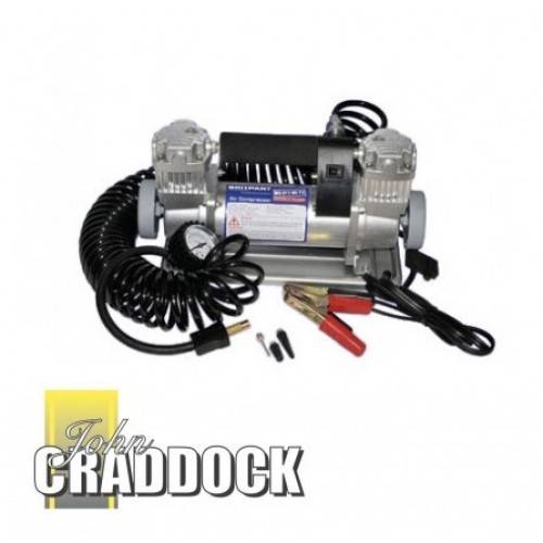 Double Pump Portable Air Compressor 12V