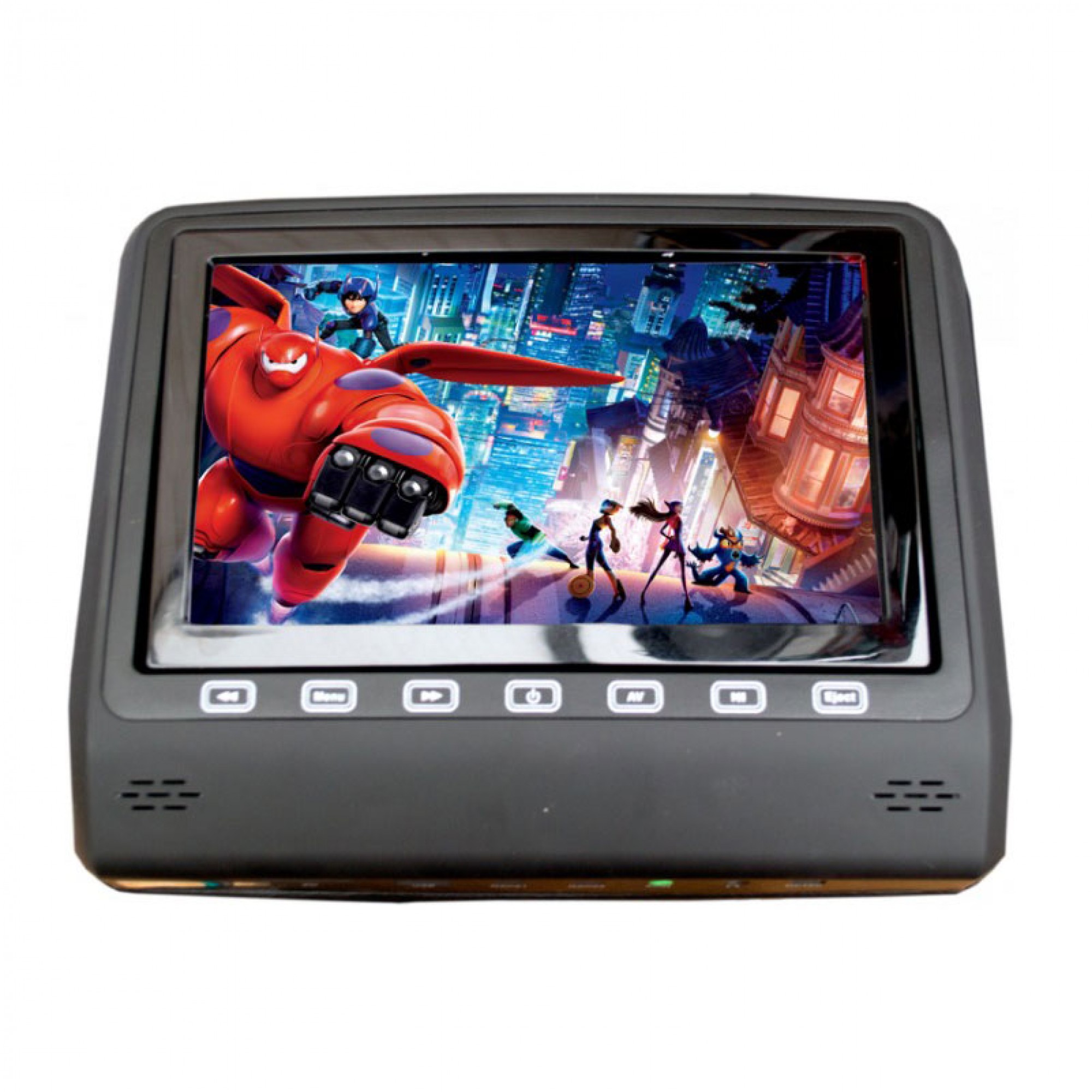 MMX8HDBL - Headrest 7" Dvd Black (2 x Channel Headphones Included)