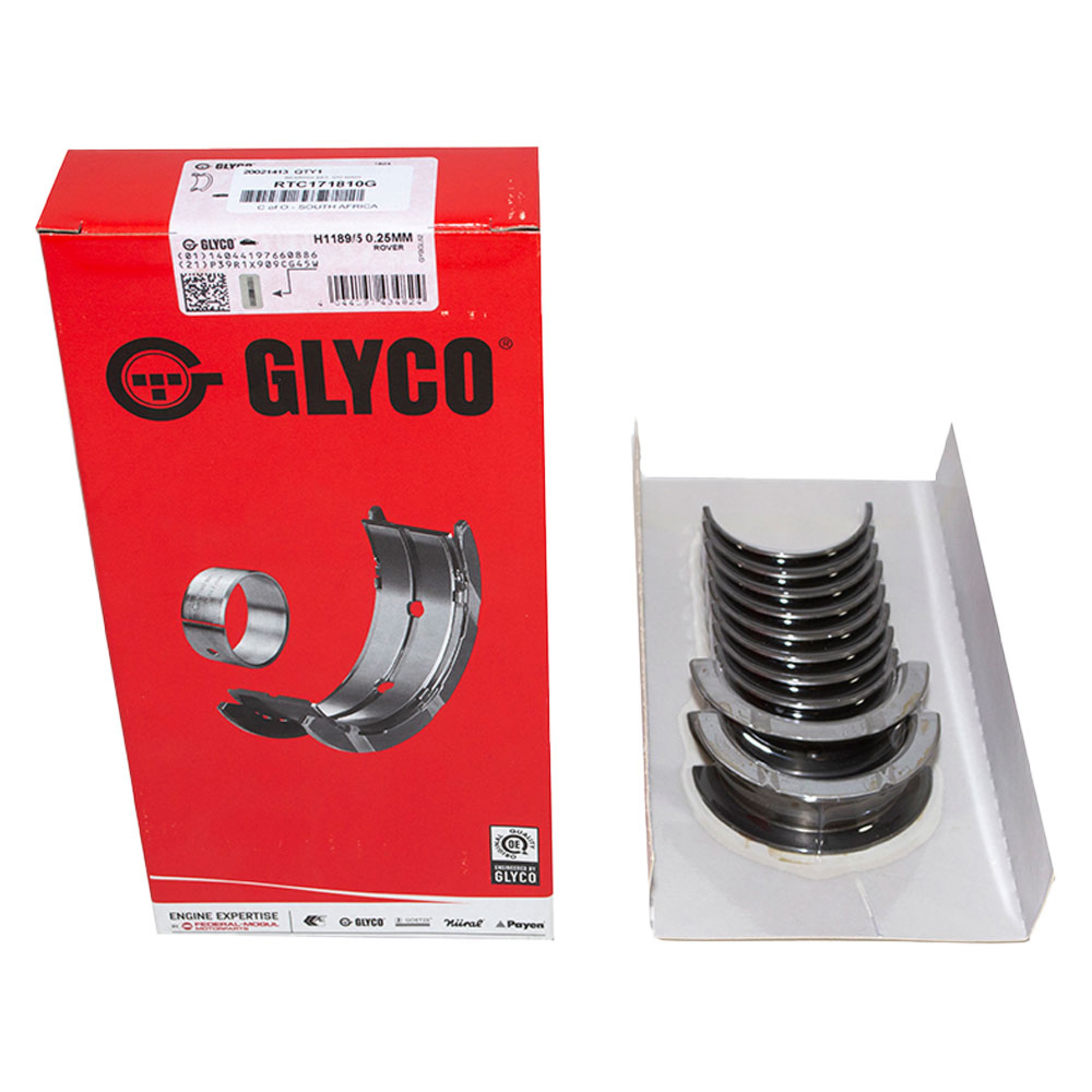 RTC171810G - OEM Main Bearing Set V8 010 Oversize