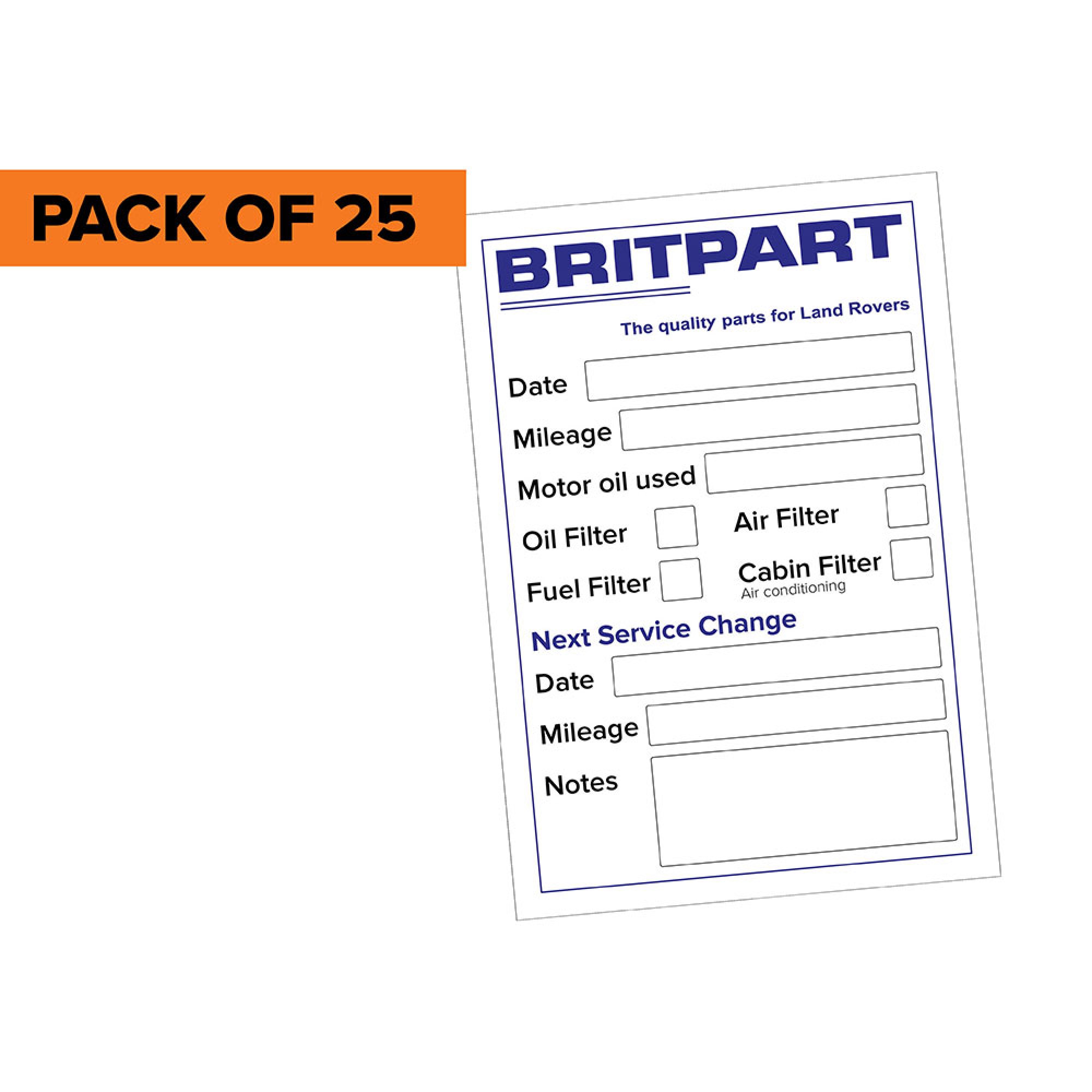 SERVICESTICKERPK - Service Kit Sticker x 25