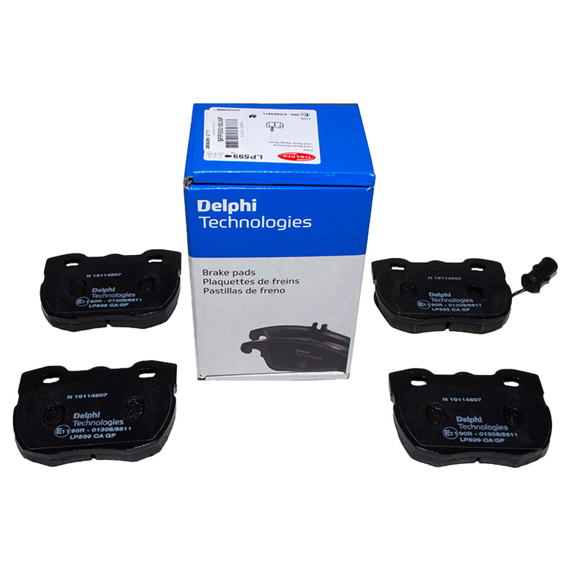 SFP500180AP - Delphi Brake Pads Front Range Rover Classic 1990 On. Discovery 1 with Vented