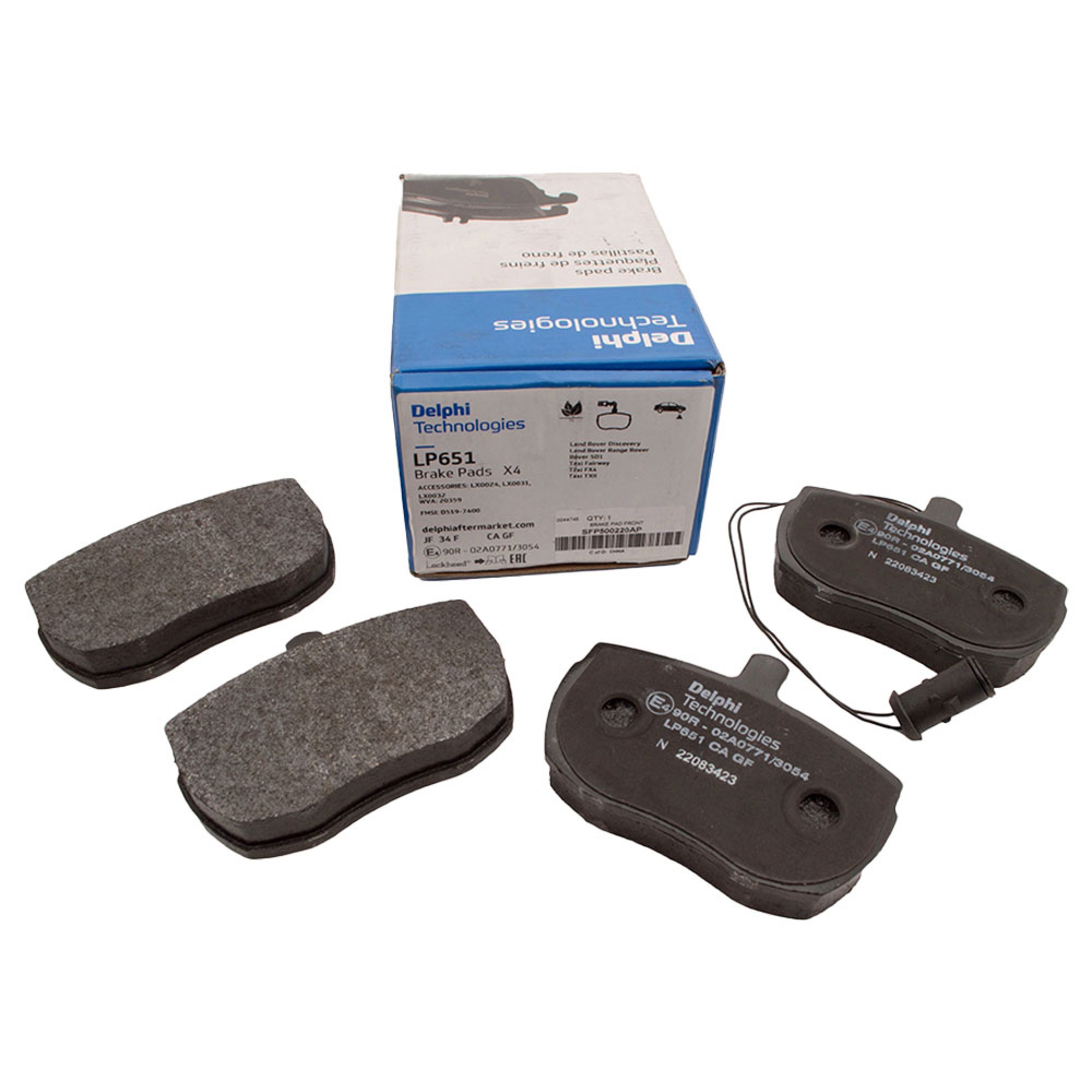 SFP500220G - Delphi Front Brake Pads Axle Set R/R Classic and Discovery 1