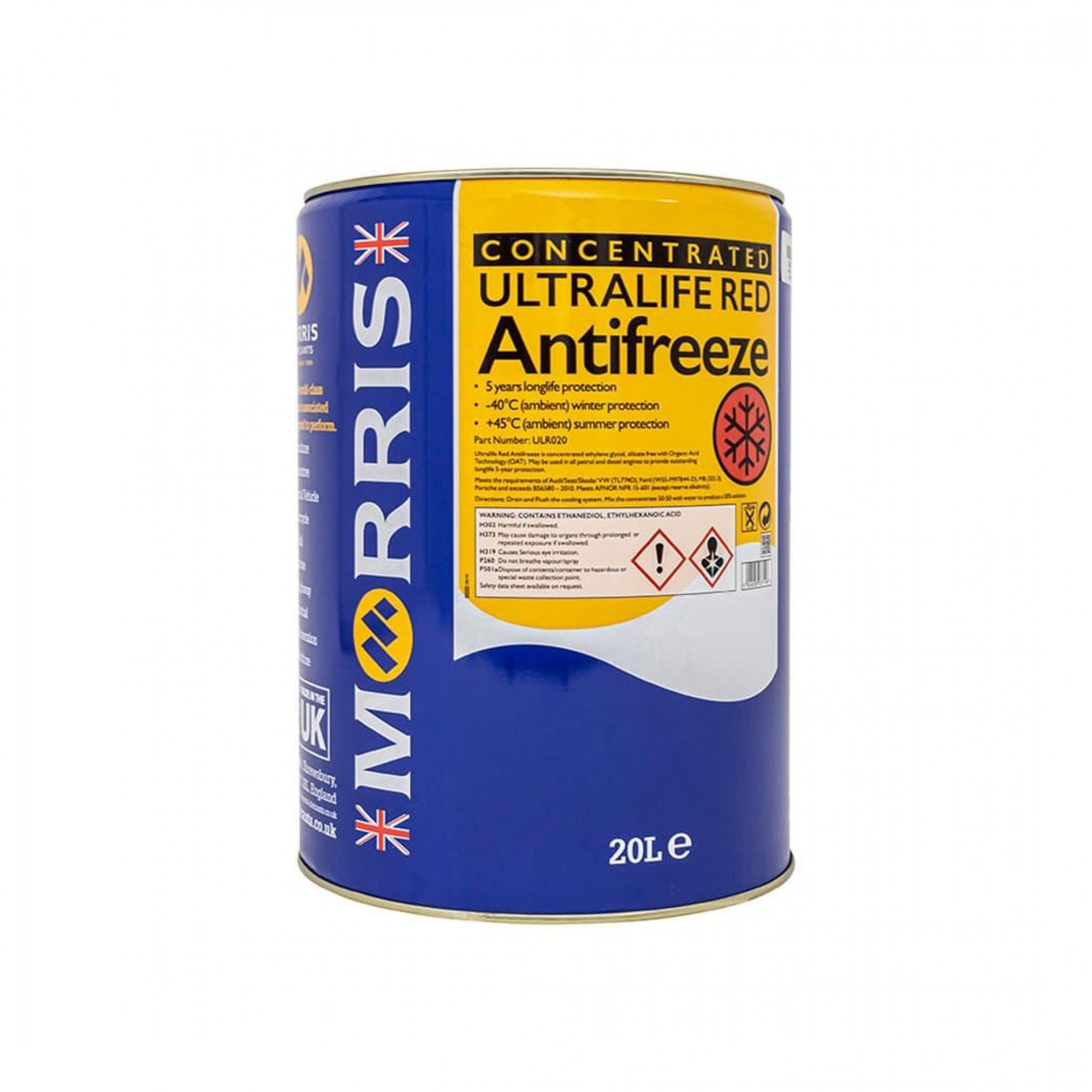 STC50530-20L - Morris Concentrated Ultralife Red Antifreeze - 20L