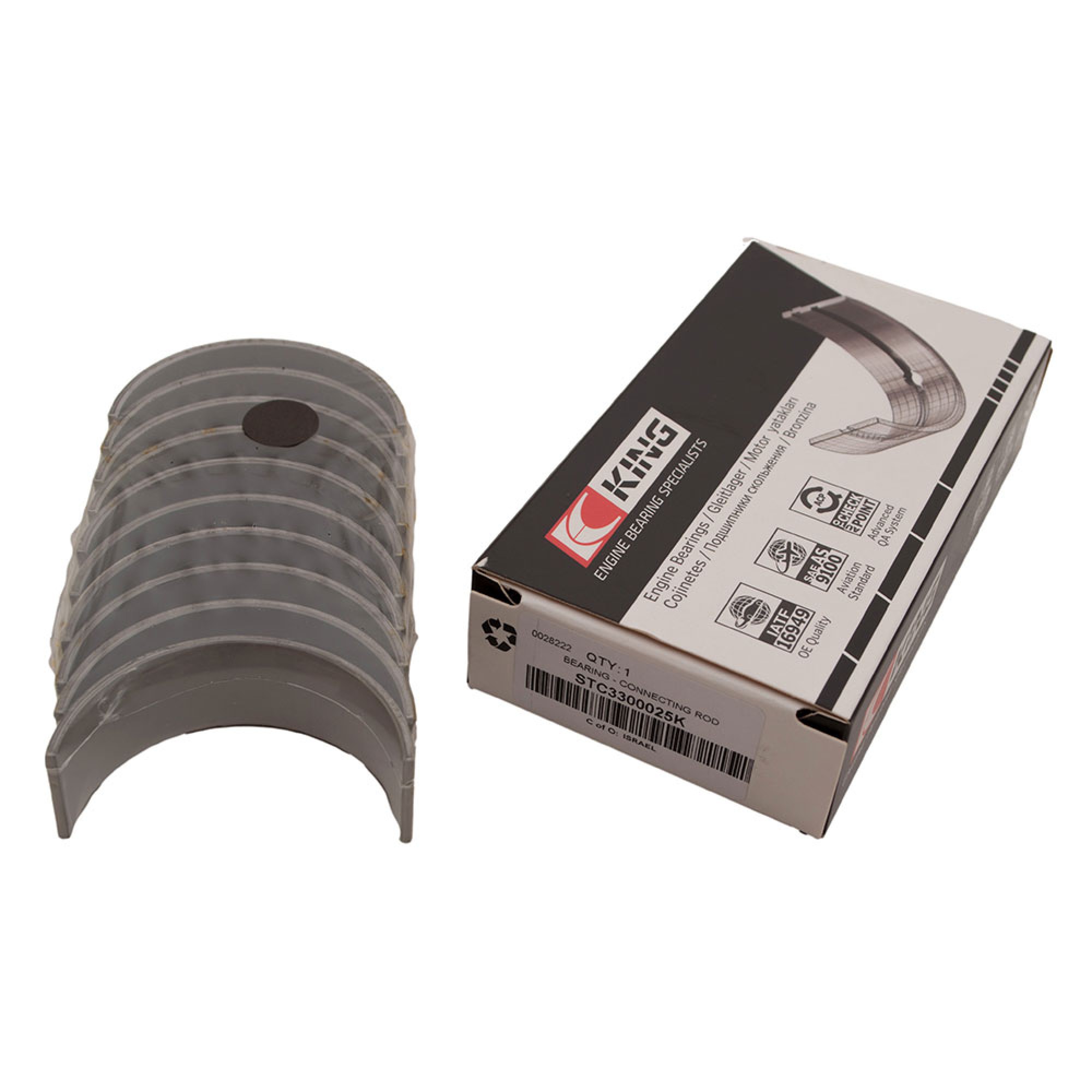 STC3300025K - King Crankshaft Big End Bearing 0.25mm U/S