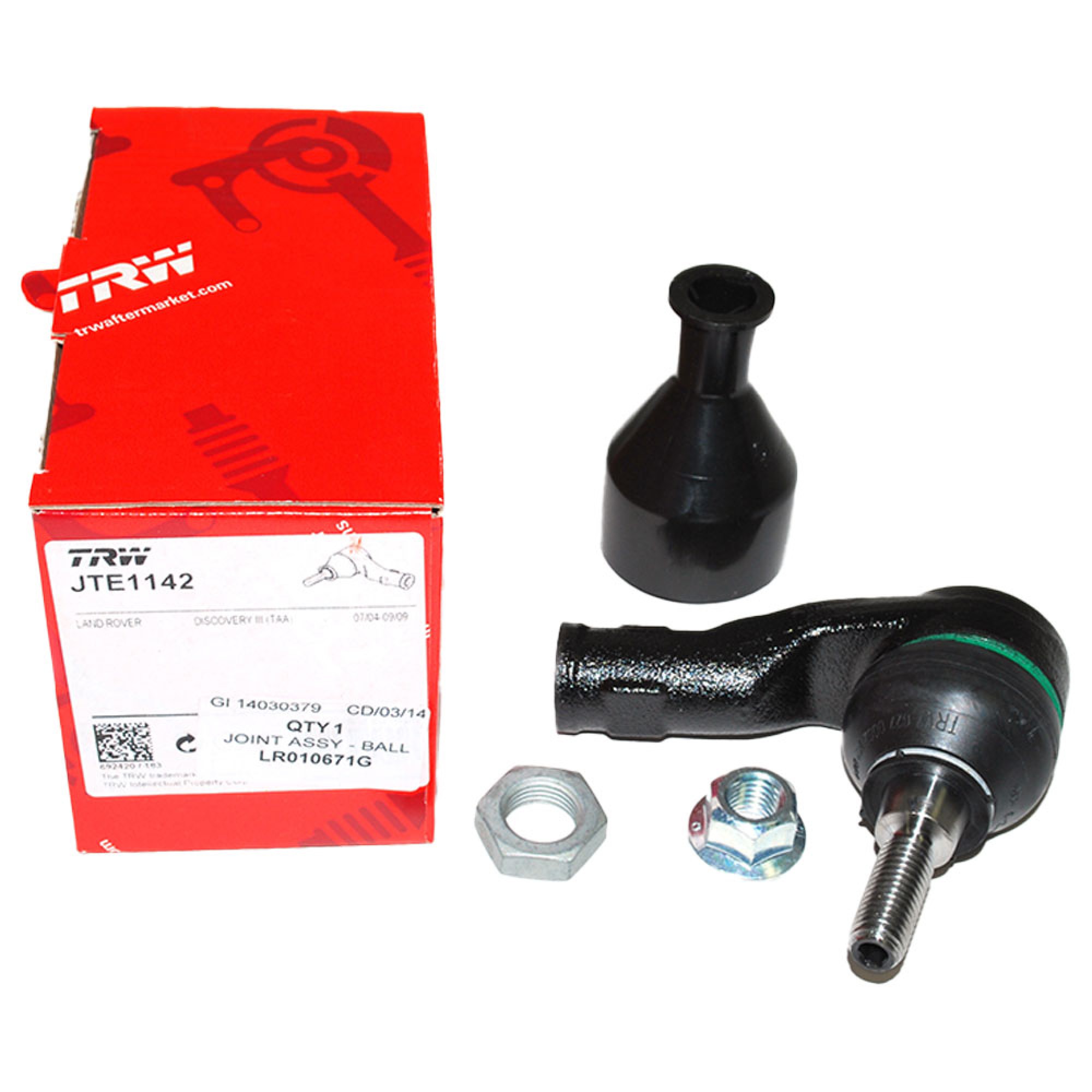 LR010671G - Trw Outer Ball Joint on Steering Rack with M12 Nut for