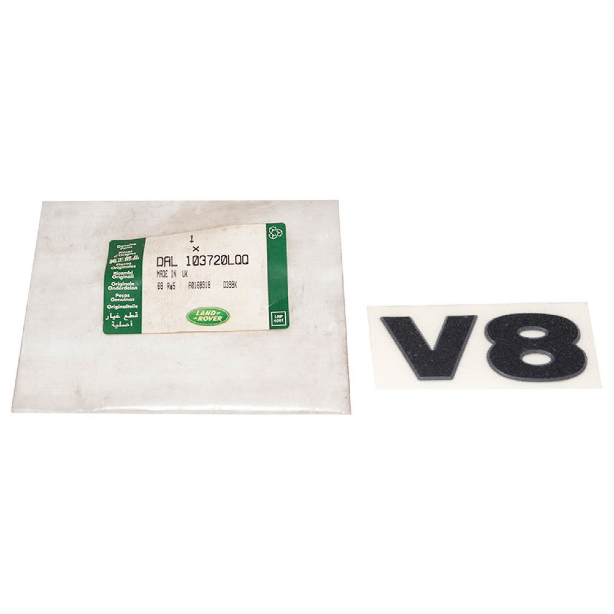 DAL103720LQQ - Rear V8 Badge Tailgate Grey