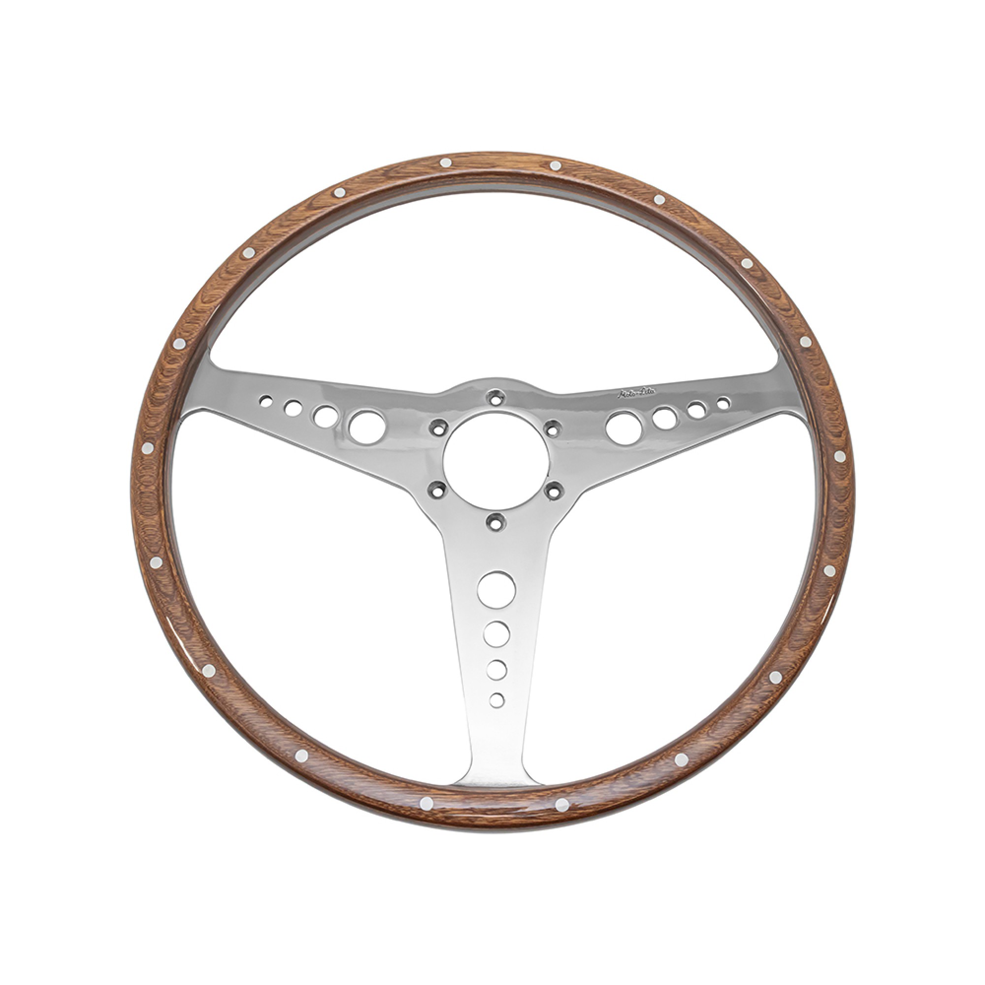 DA5264 - Moto Lita MK3 15" Flat Wooden Steering Wheel Mid Brown