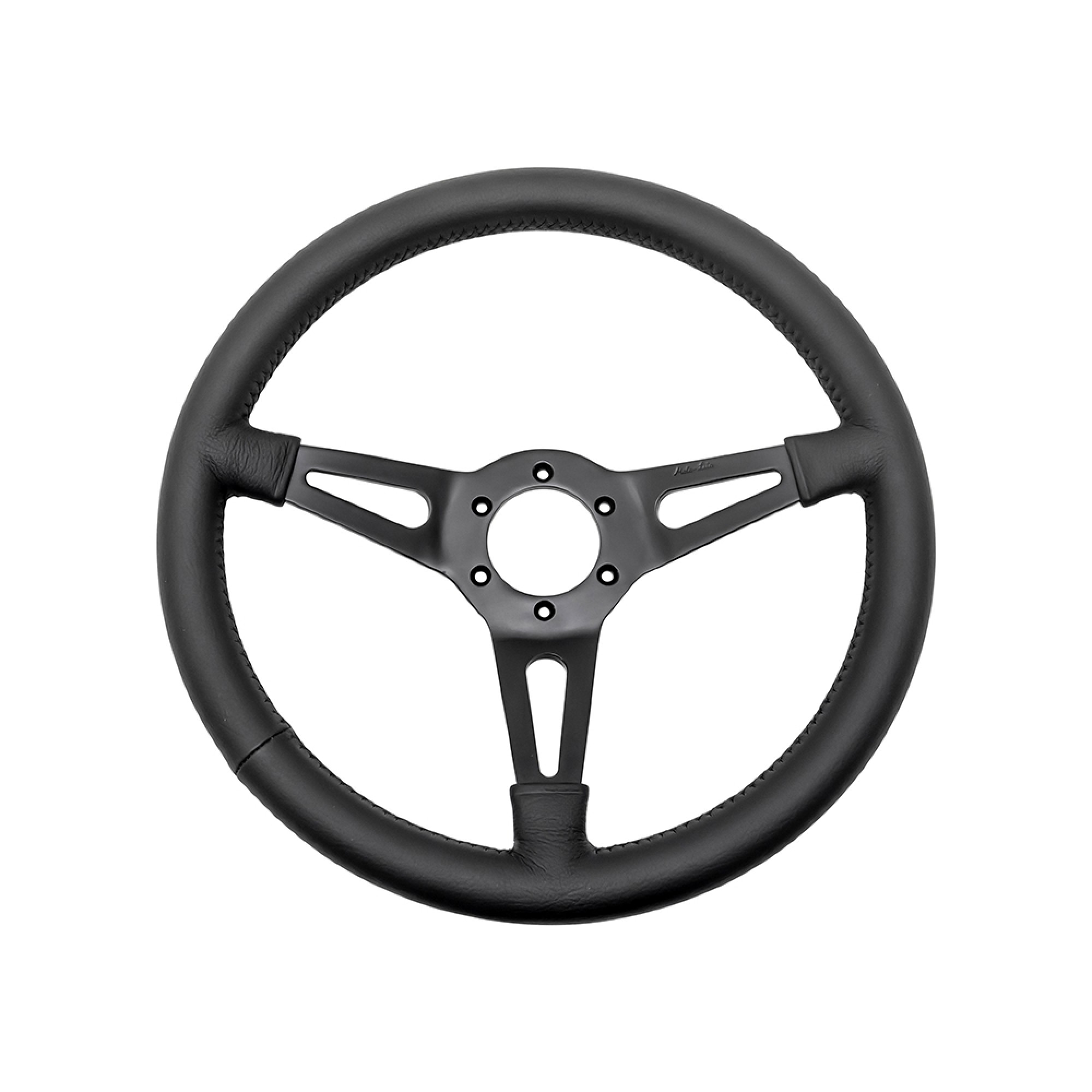 DA5265 - Moto Lita MK4 Dished 14" Black Leather Steering Wheel