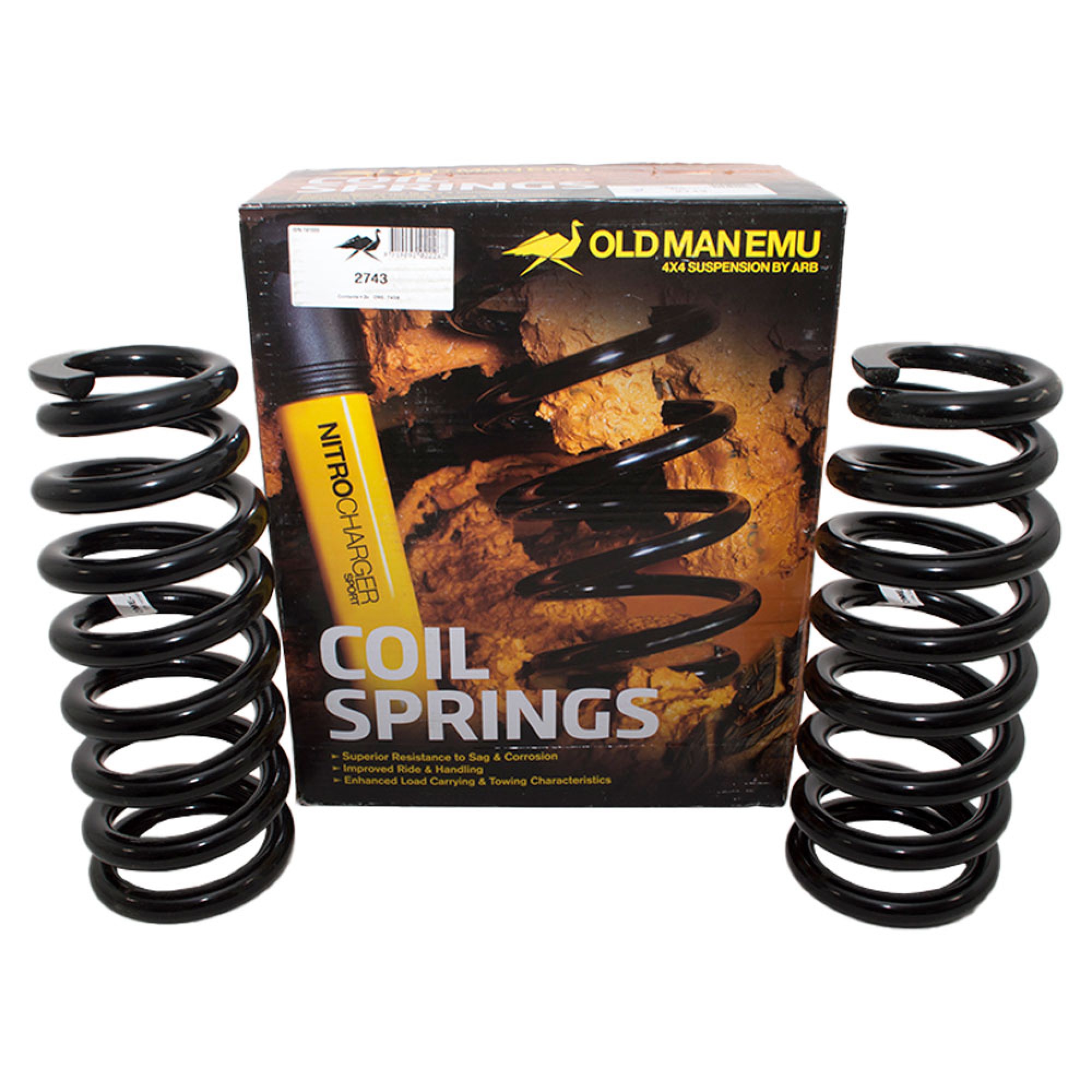 2744 - Front 50mm Lift Springs (Pair) Medium for Discovery 3