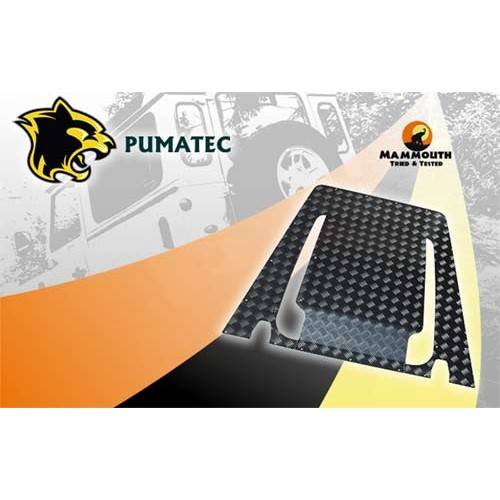 Puma Full Bonnet Black Delux Chequer Plate Kit 1 Piece 3mm Including Fittings. Black Powder Coated