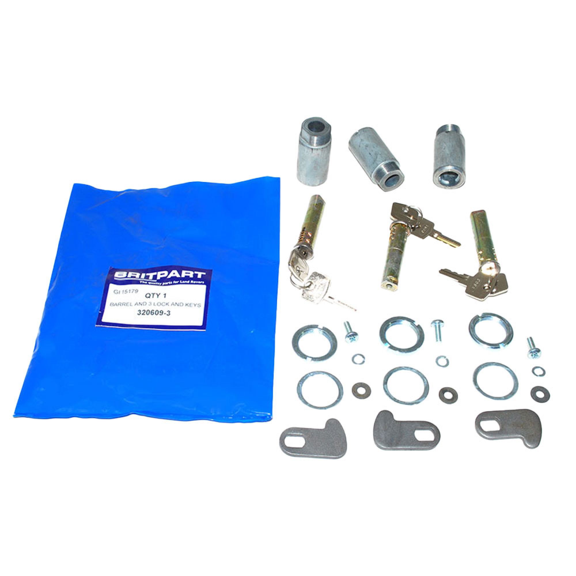320609-3 - Series Slam Type Lock 3 Barrels and Keys