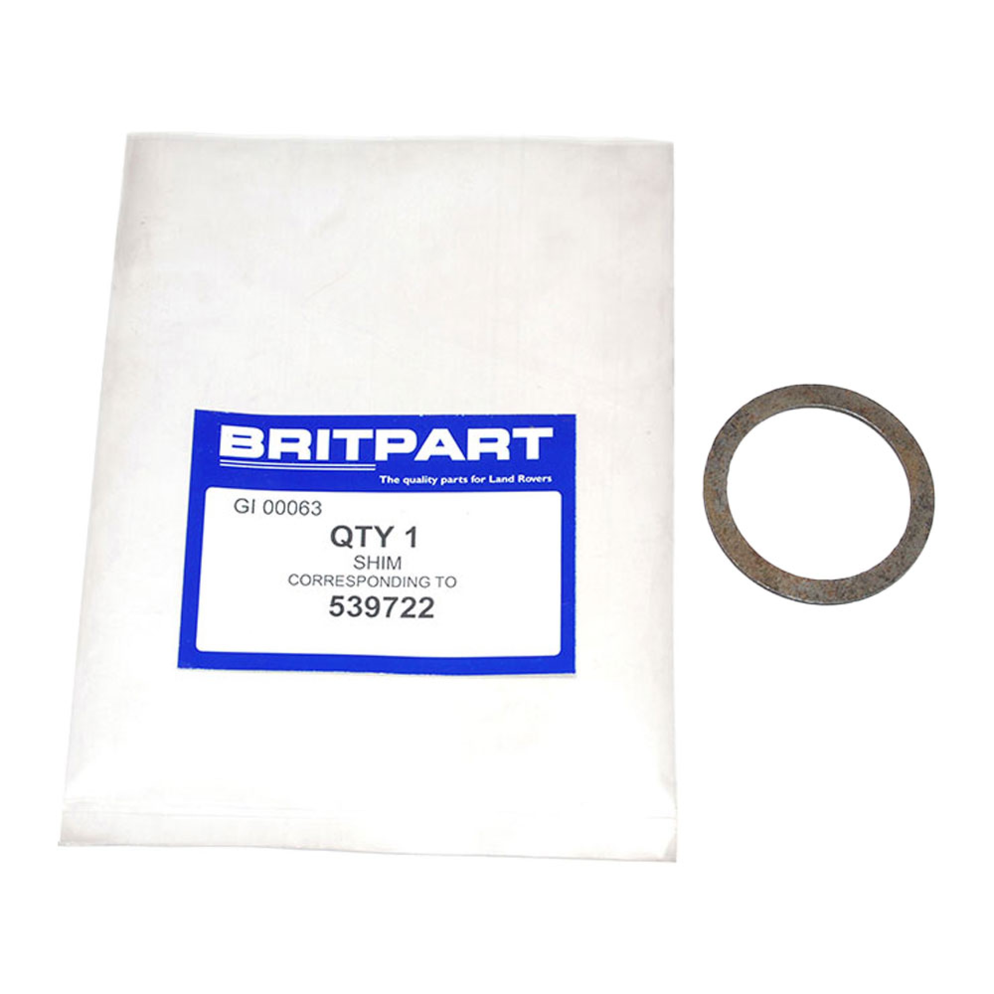 539722 - SHIM.076 Diff Pinion L/R 1970 to Ka. All Range Rover Classic and Disco