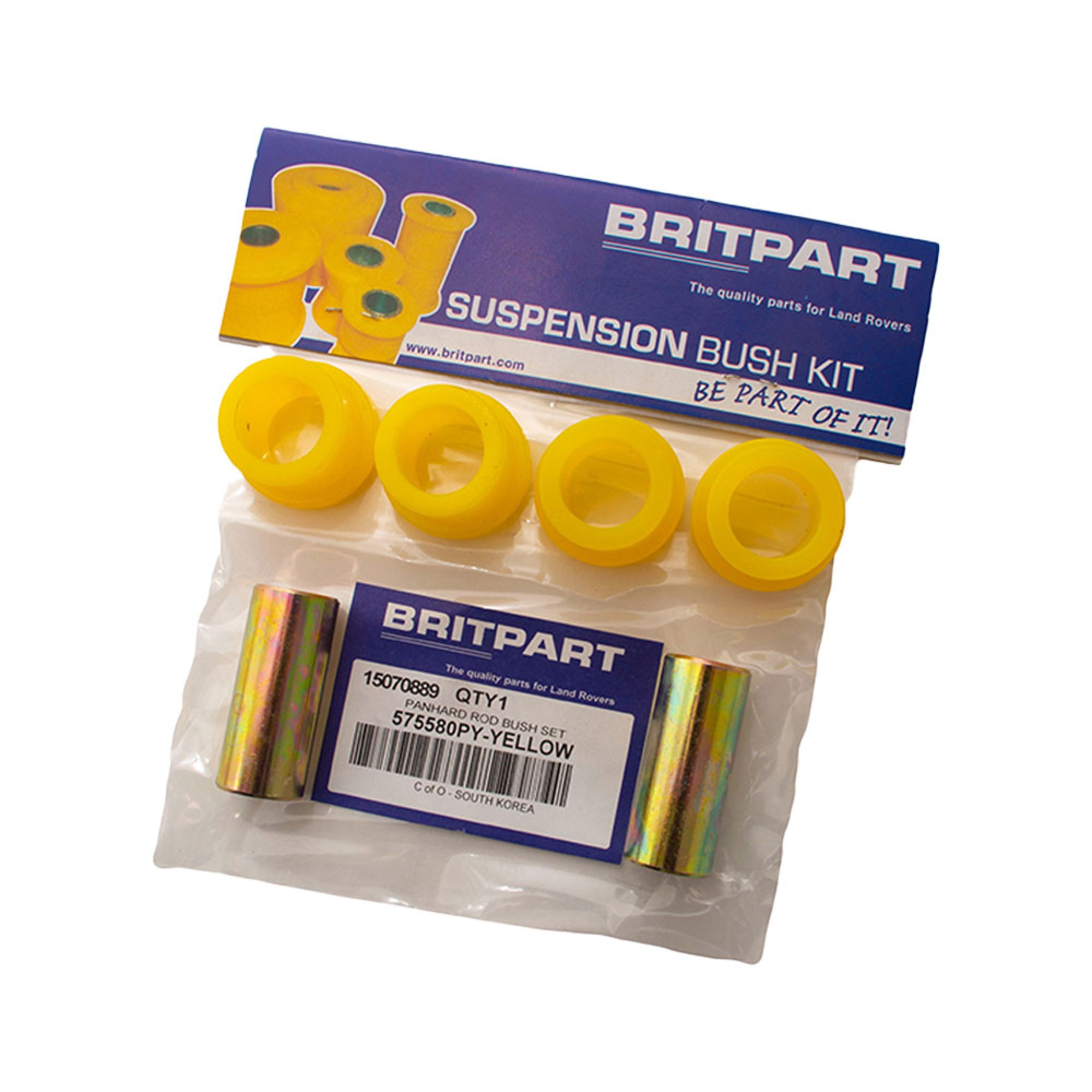 575580PY-YELLOW - Panhard Rod Bush Kit Range Rover Classic Poly Bush Yellow