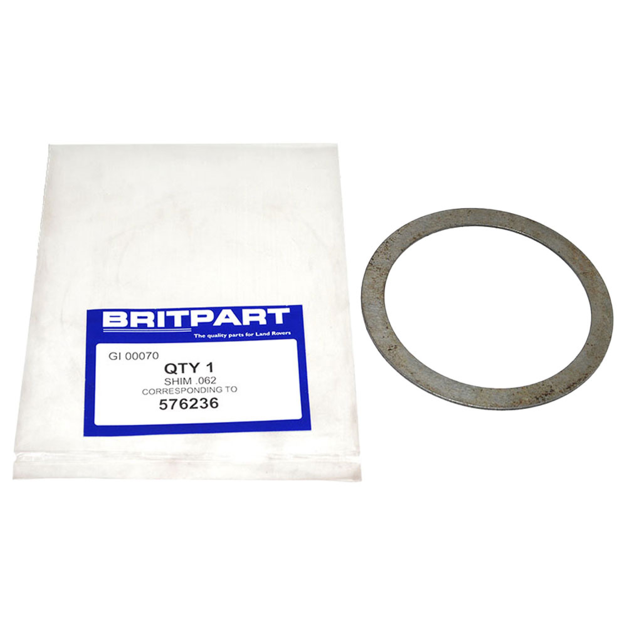 576236 - Genuine Differential Pinion Shim .062 1970 on