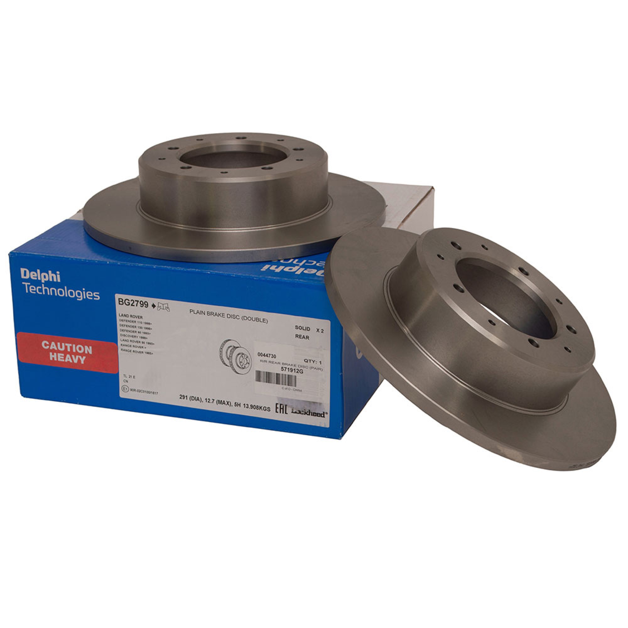 571912G - Delphi Brake Disc Rear Range Rover Classic.