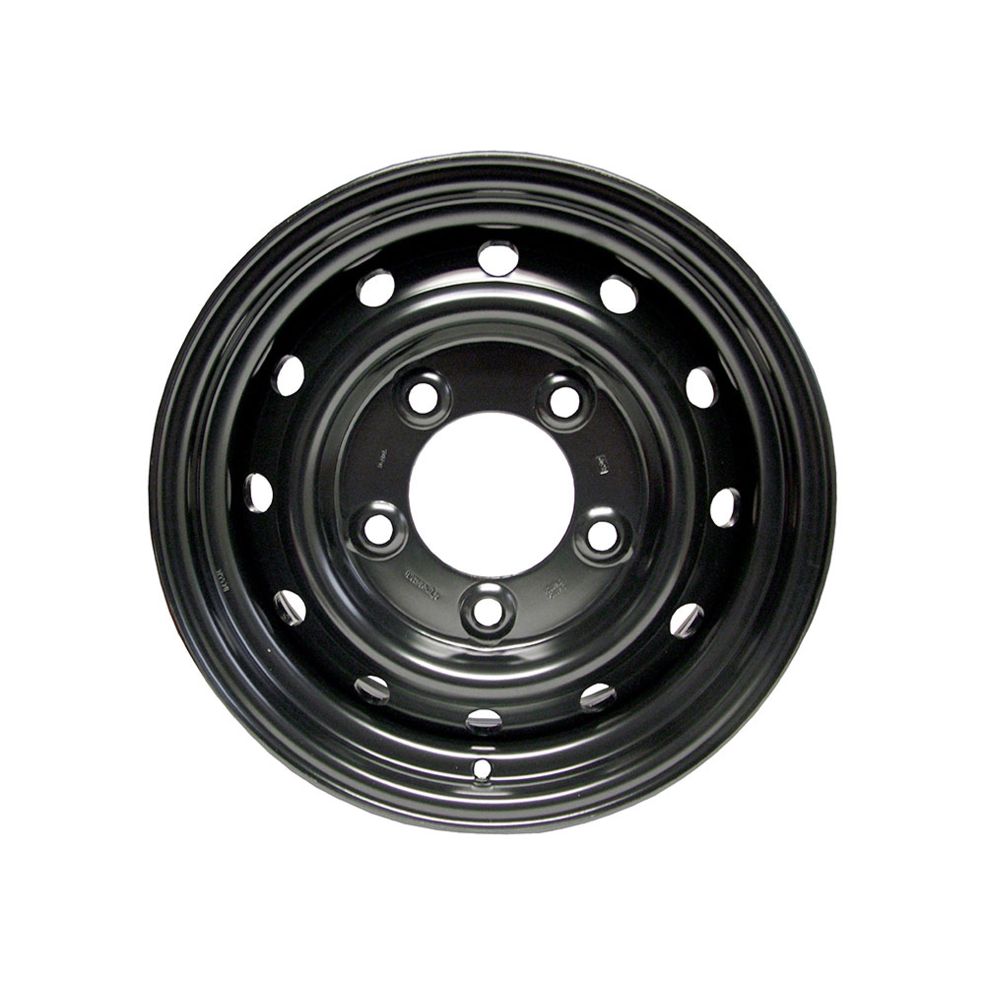 6.5X16 Genuine Black Wolf Steel Wheel Rating 2200KG 5/165 Tubeless