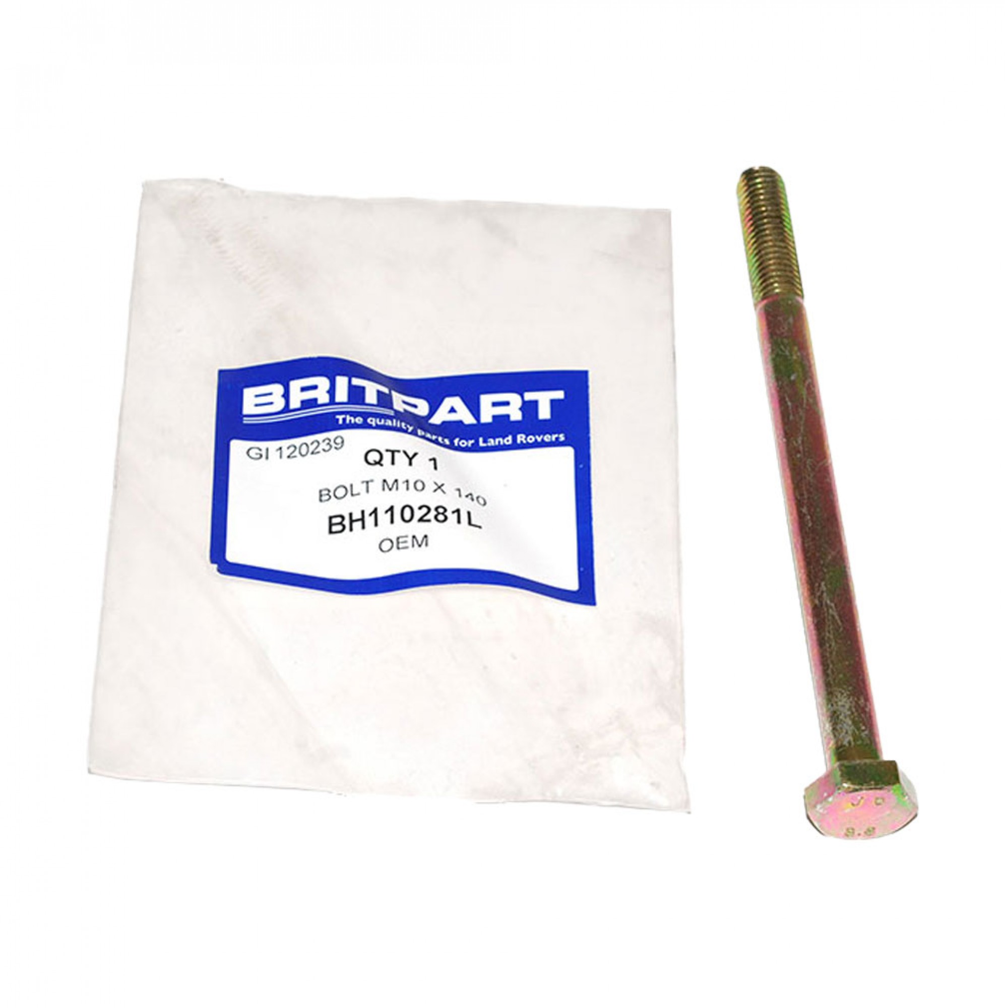 BH110281L - Bolt M10 x 140mm Various Applications