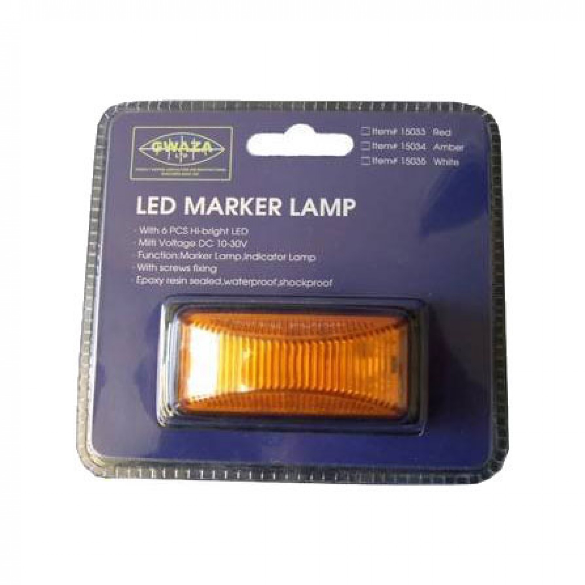 LED15034 - Led Amber Marker Lamp 12/24V 74 x 38 x 30mm