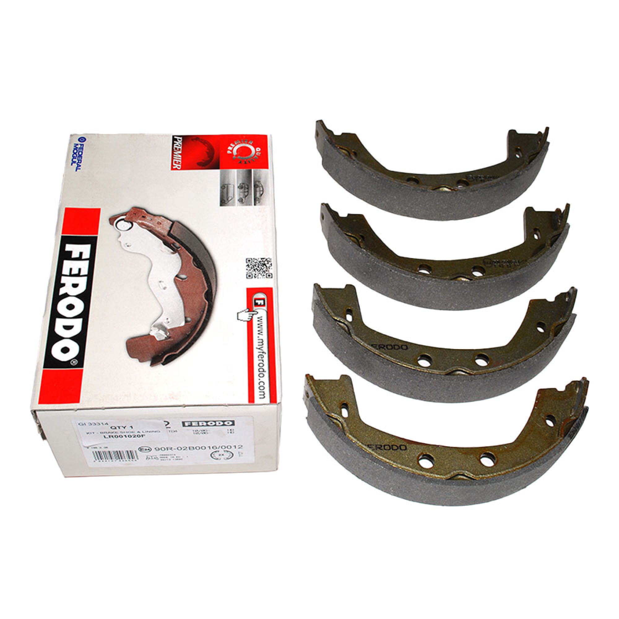 LR001020F - Ferodo Handbrake Shoes Axle Set Freelander 2 to CH999999