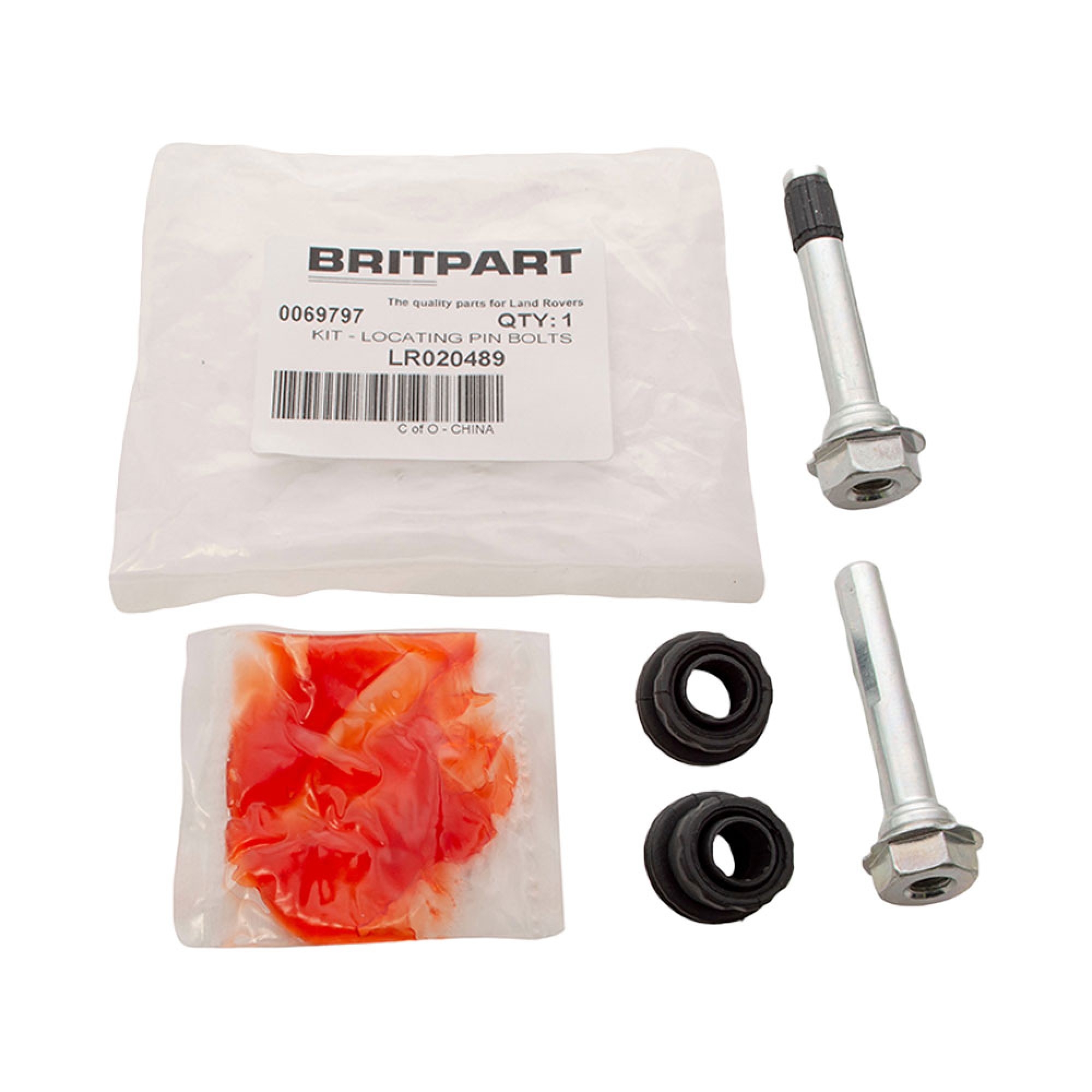LR020489 - Bolt and Boot Kit for Caliper Front Or Rear