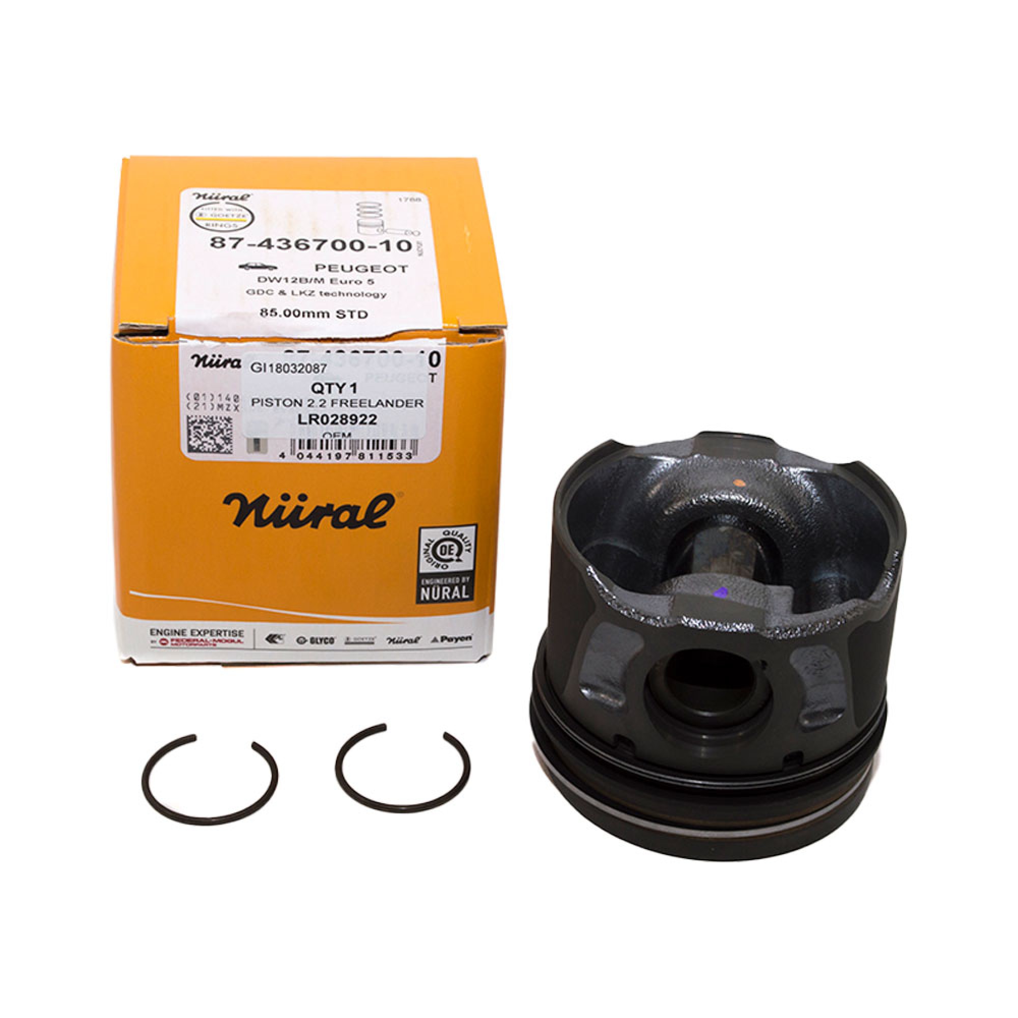 LR028922 - Piston with Rings Assembly 2.2 Freelander