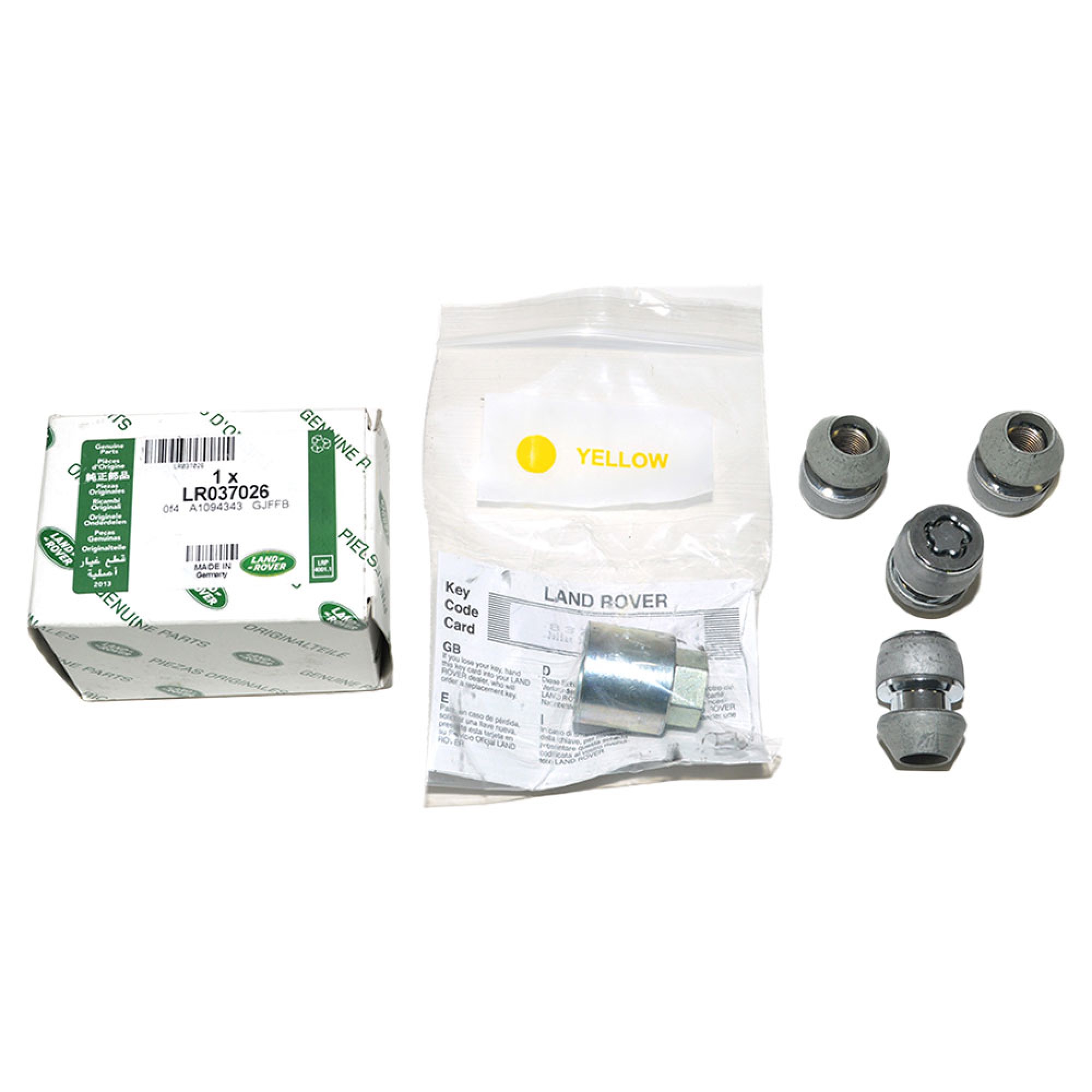 LR037026 - Set Of Locking Wheel Nuts (4) for Freelander 2 & Evoque