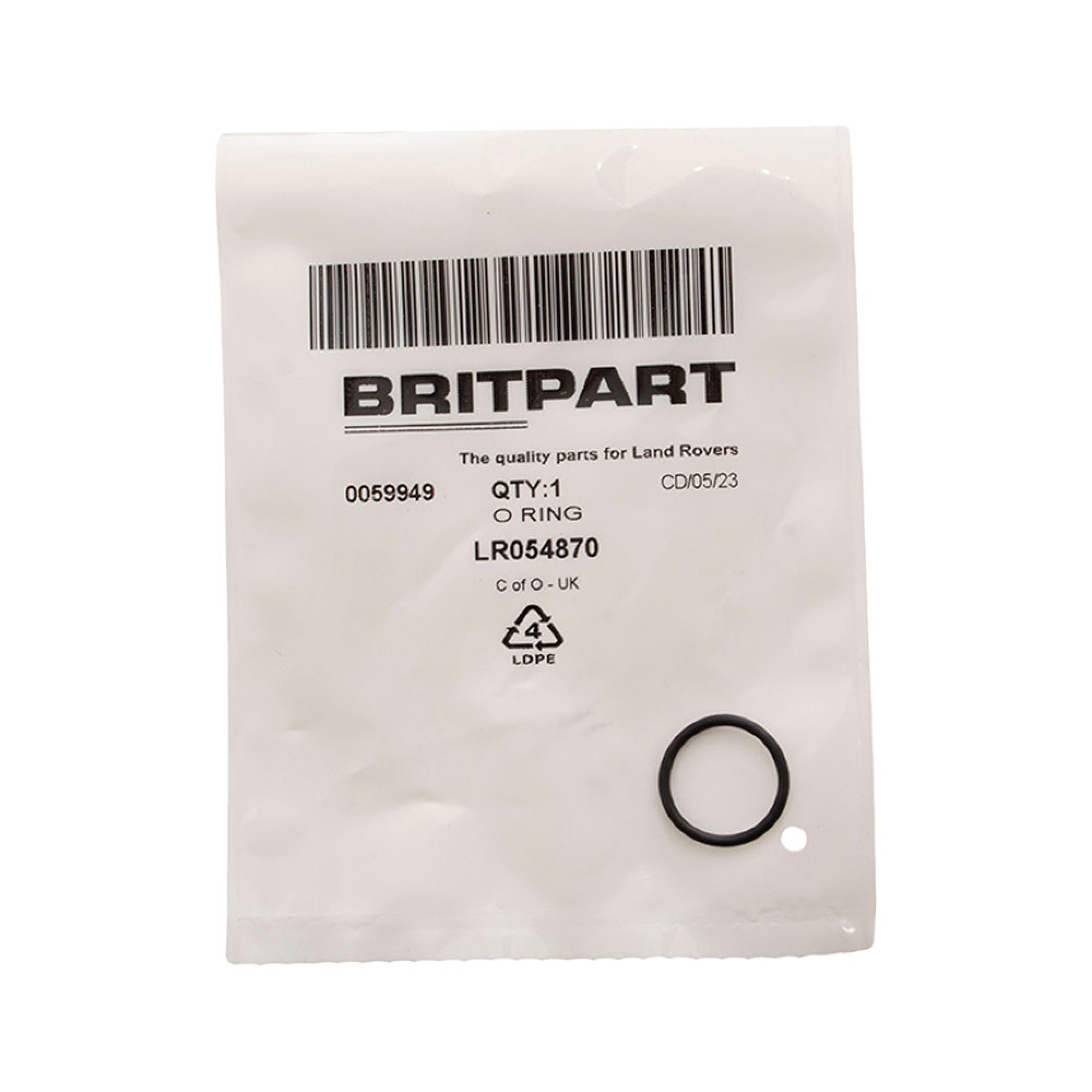 LR054870 - 0 Ring 16.5 x 1.78 mm