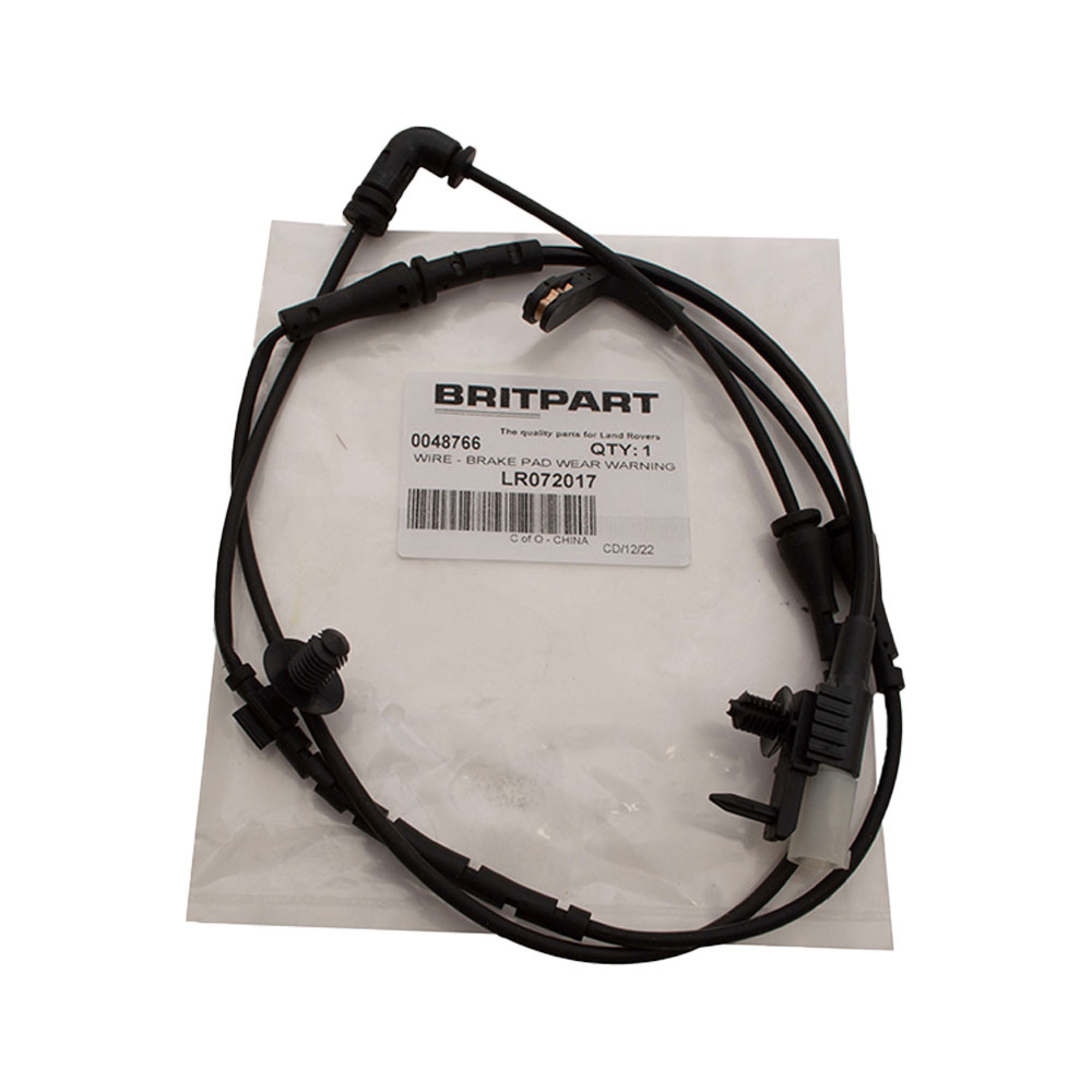 LR072017 - Wire Brake Pad Wear Warning 2012-19