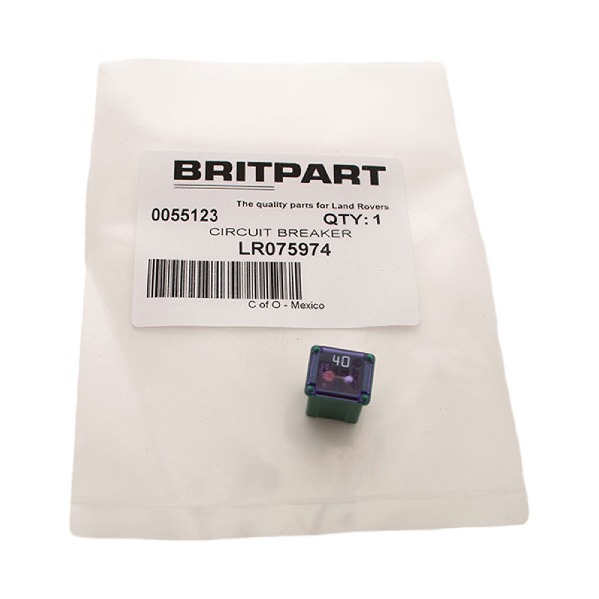 LR075974 - 40 Amp Green J Case Fuse