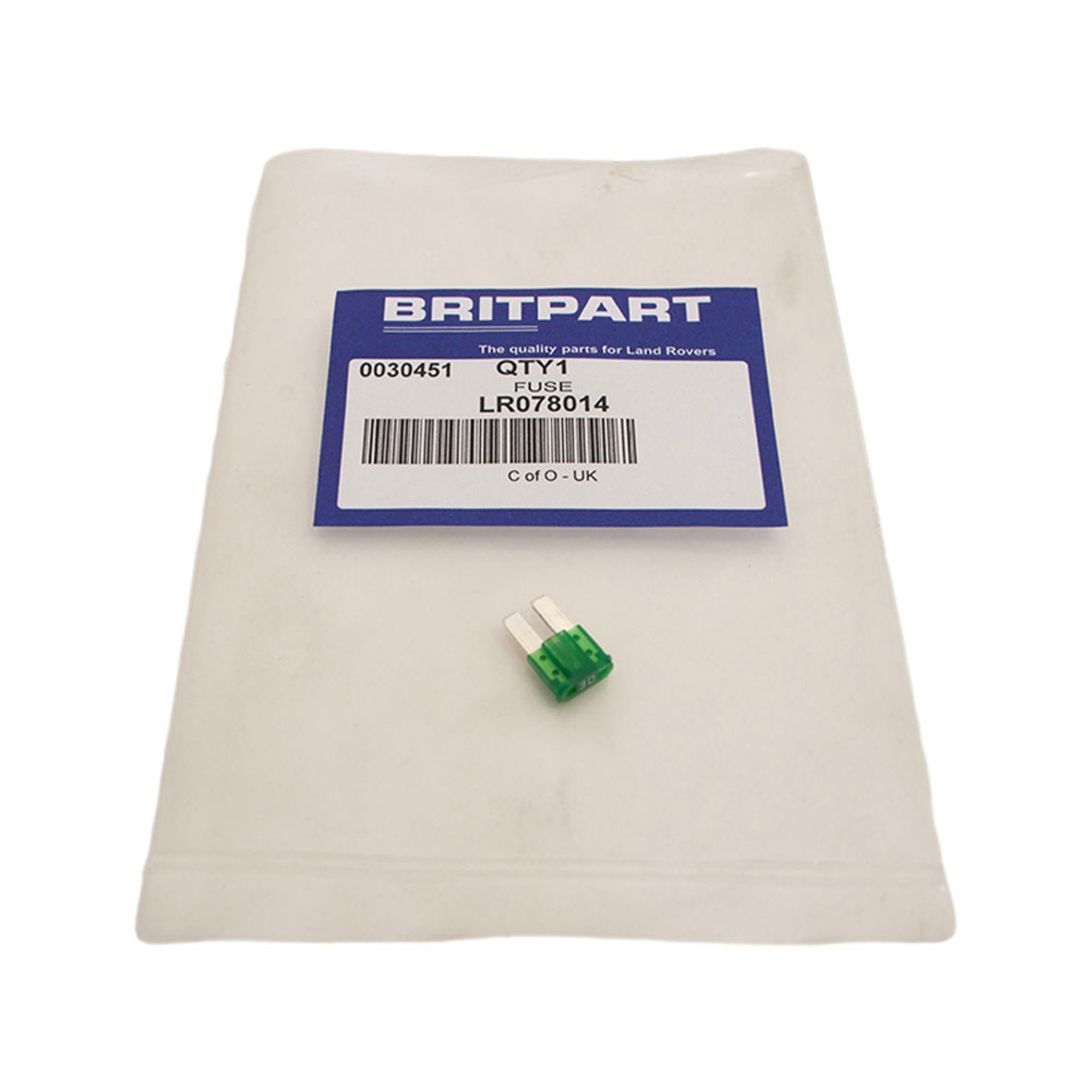 LR078014 - 30AMP Micro Fuse Green