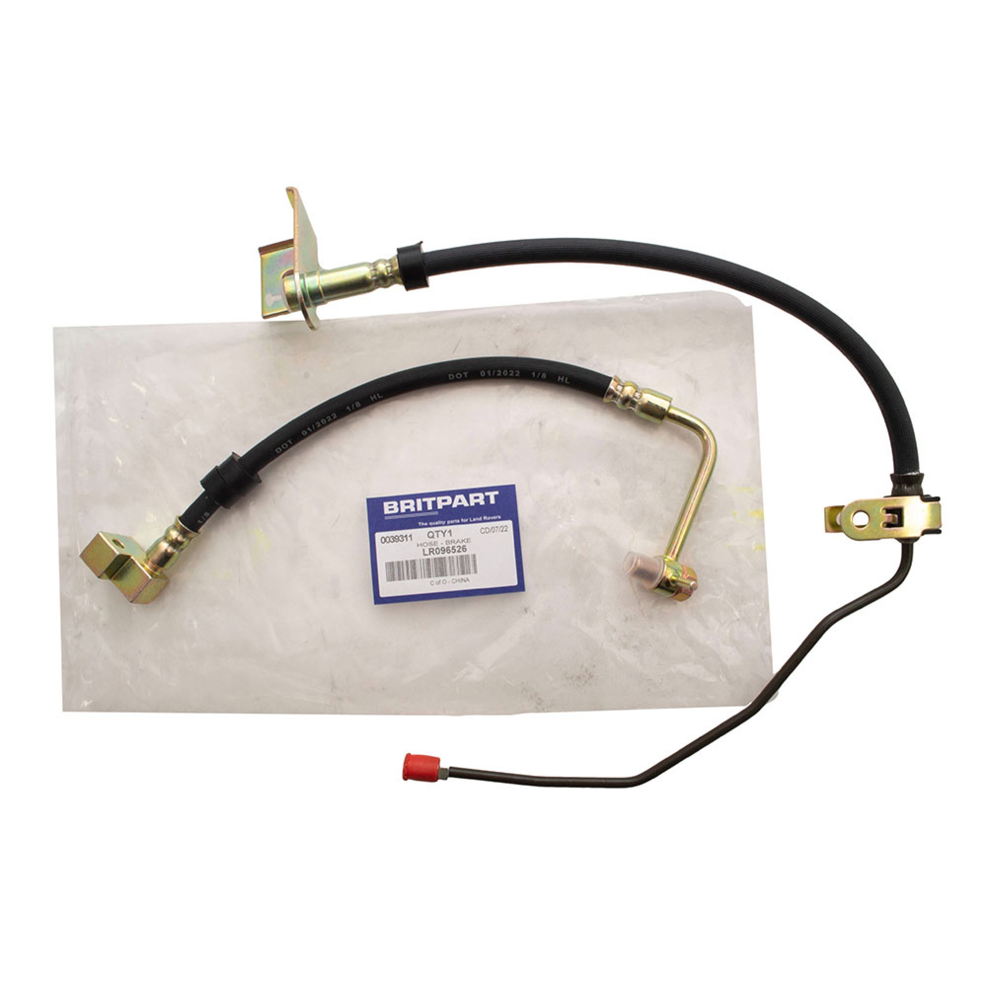 LR096526 - RH Rear Brake Pipe to Caliper