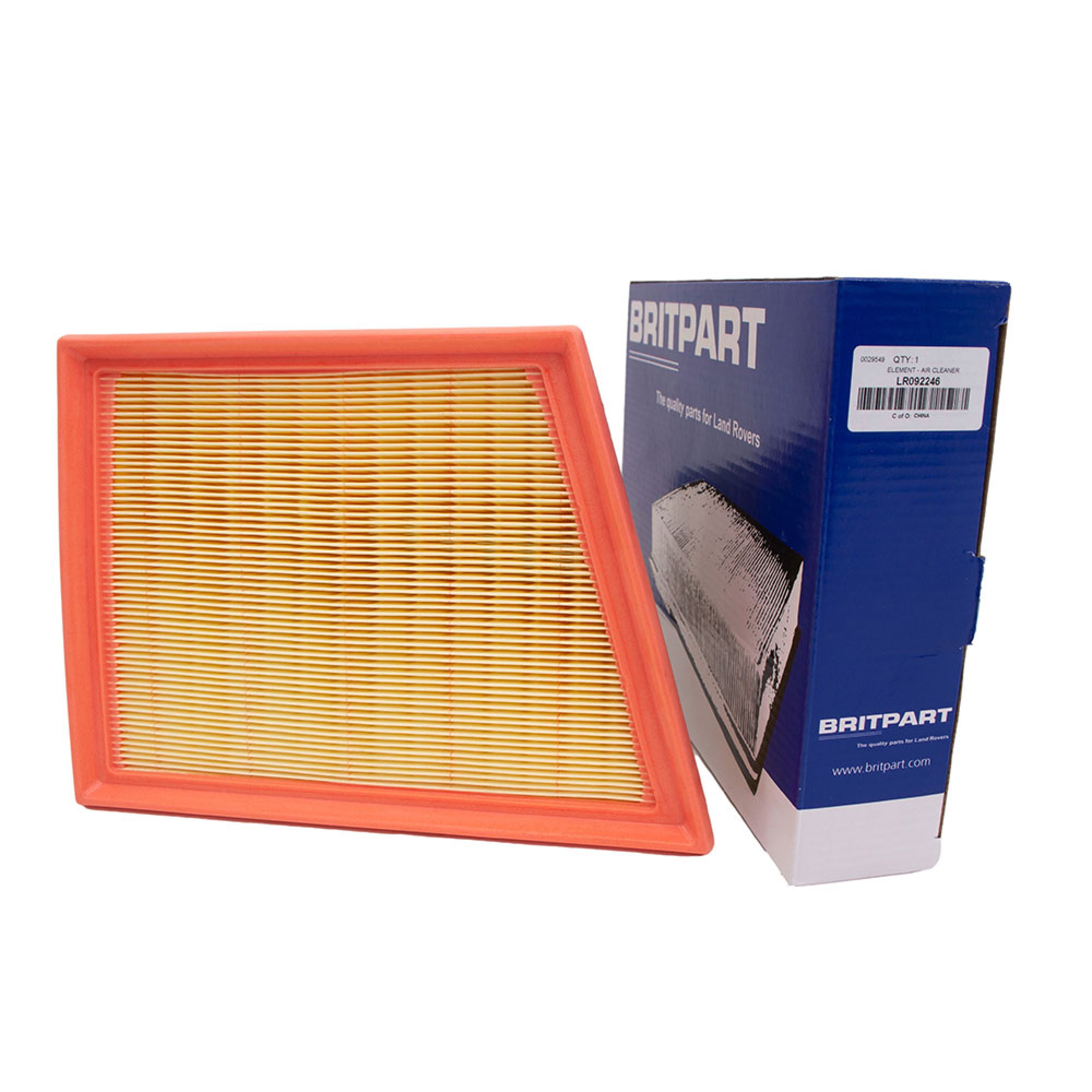 LR092246 - Element RH Air Cleaner 3.0L and 5.0L Supercharged