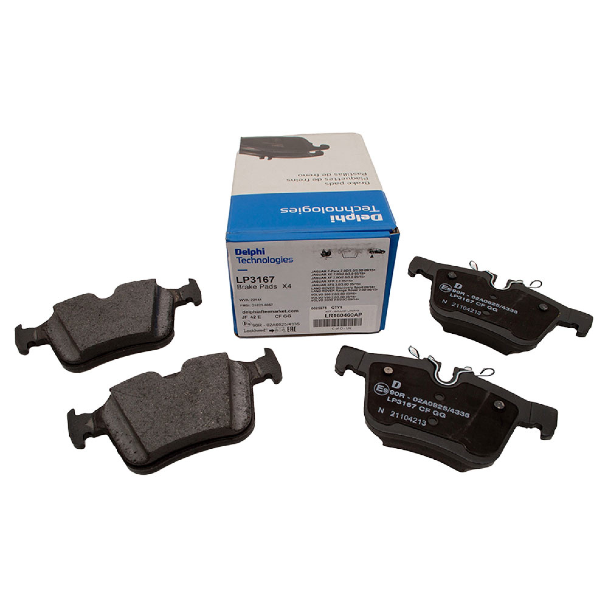 LR160460AP - Delphi Rear Brake Pads from Chassis MH901121