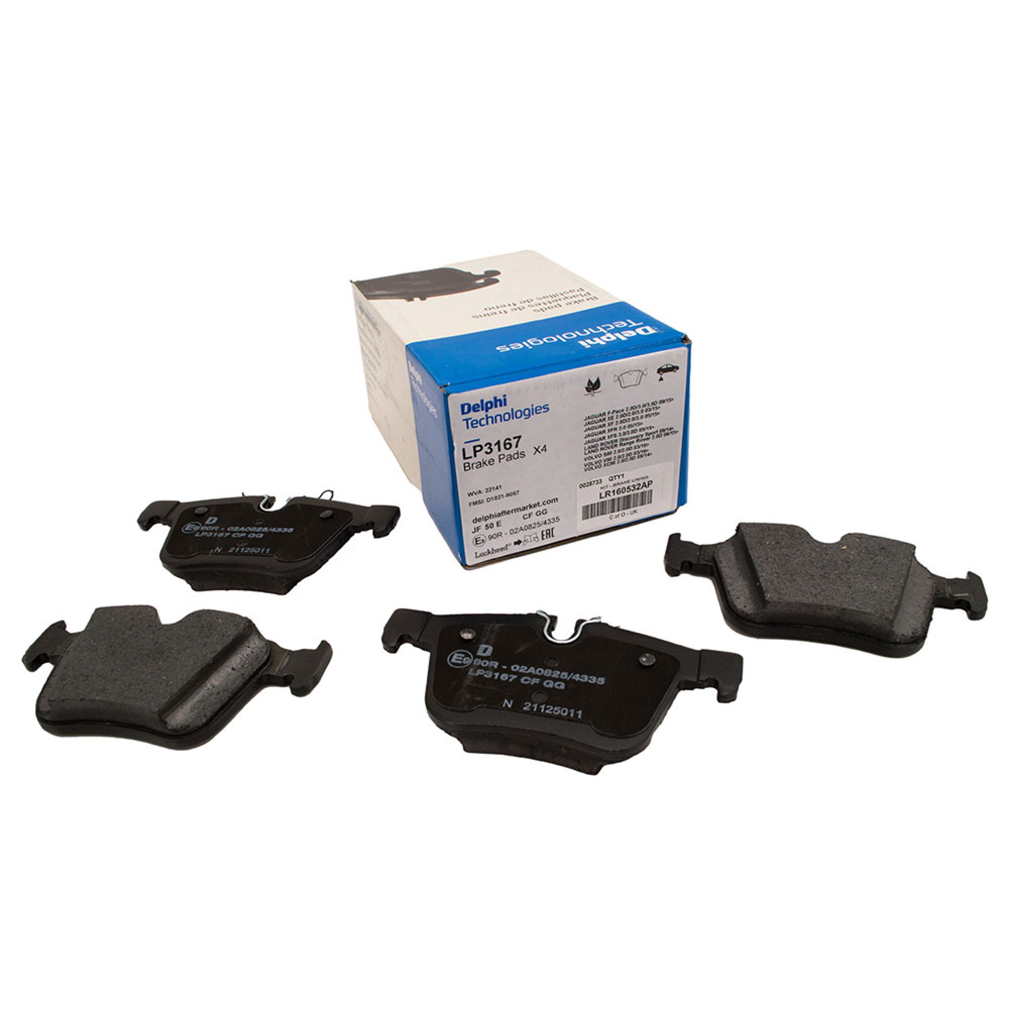 LR160532AP - Delphi Rear Brake Pads Size 17