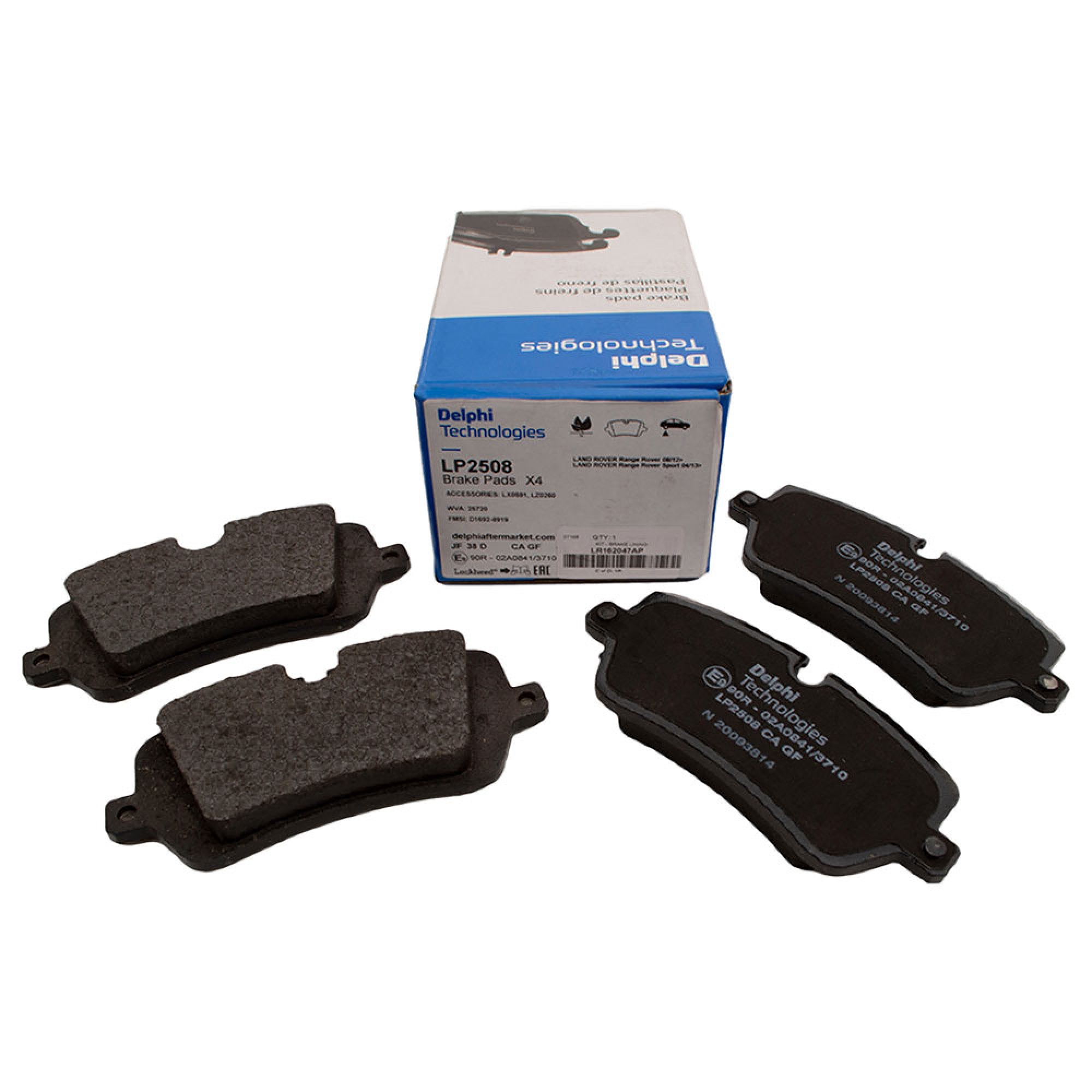 LR162047AP - Delphi Black Rear Brake Pads from Chassis MA452334