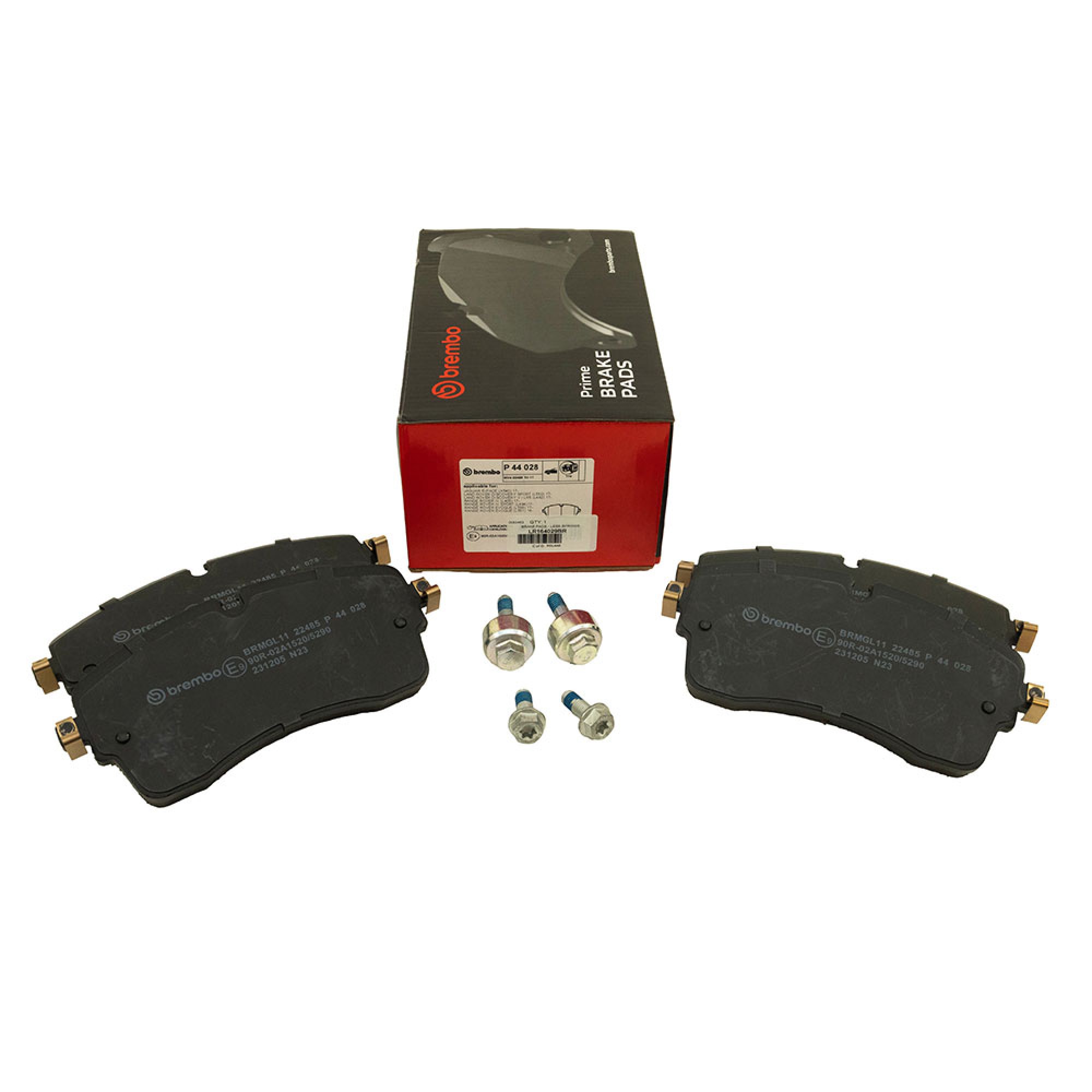 LR164029BR - Brembo Front Brake Pads for 18" Brakes Less Springs