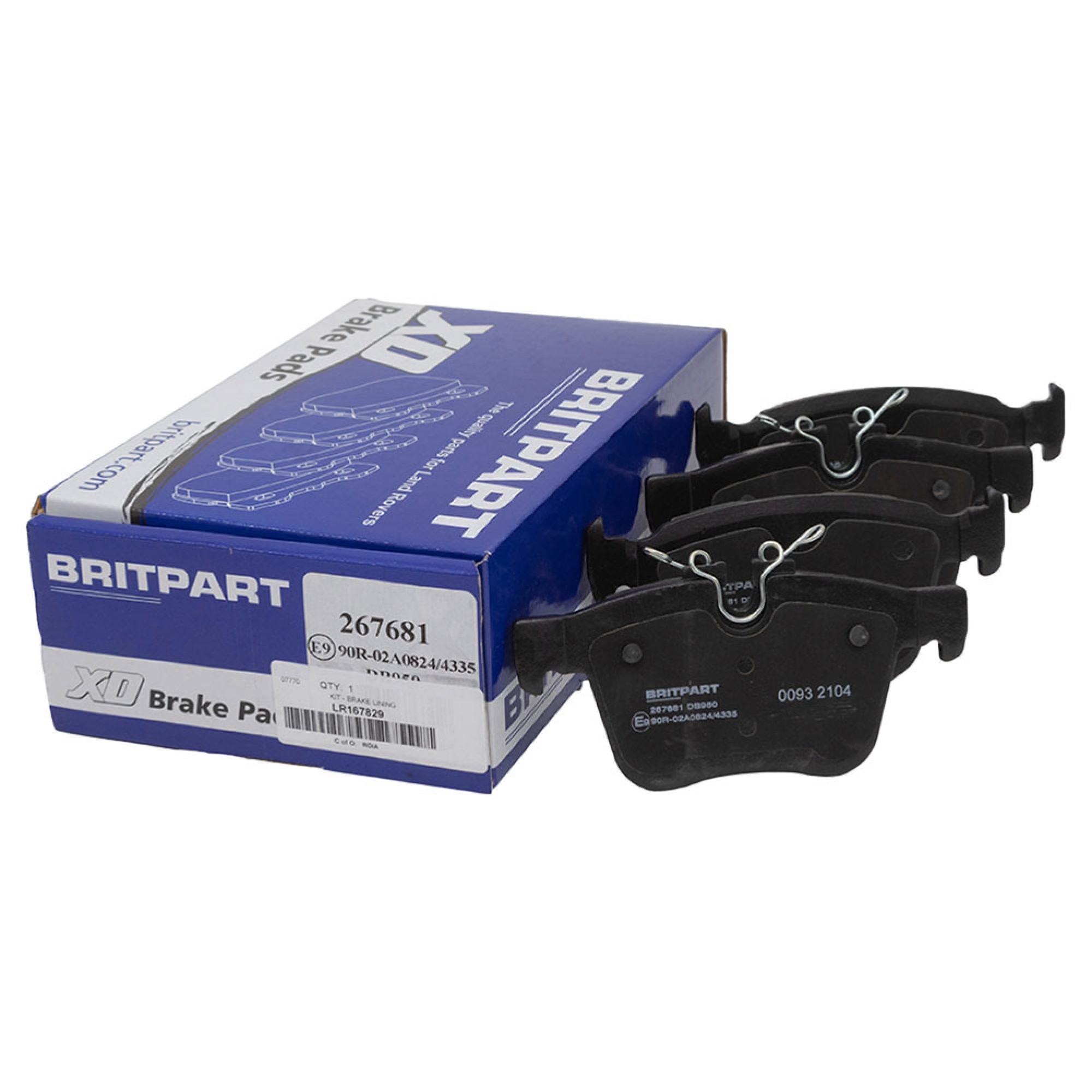 LR167829 - Brake Pads Rear from NA338832 Britpartxd