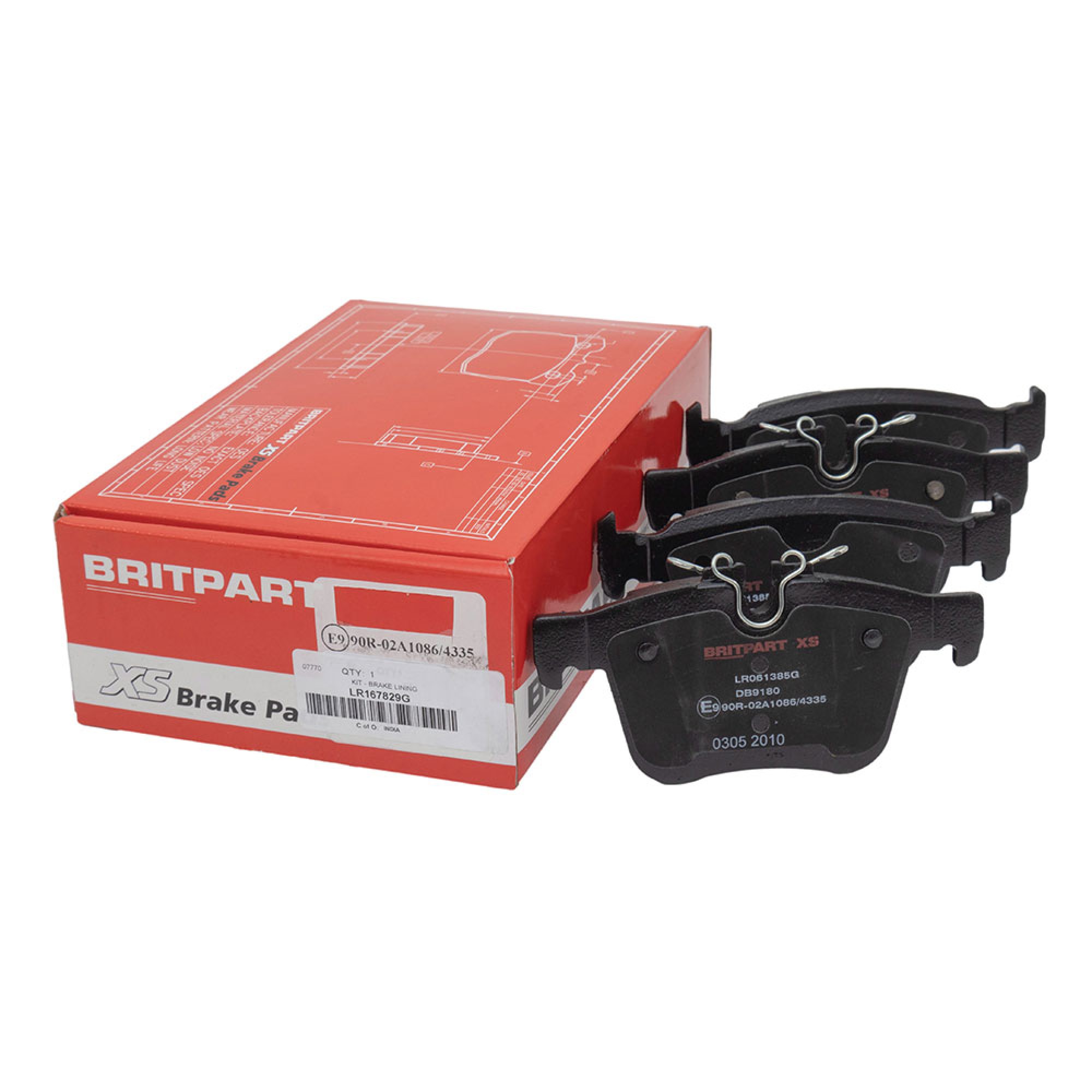 LR167829G - Brake Pads Rear from NA338832 Britpartxs