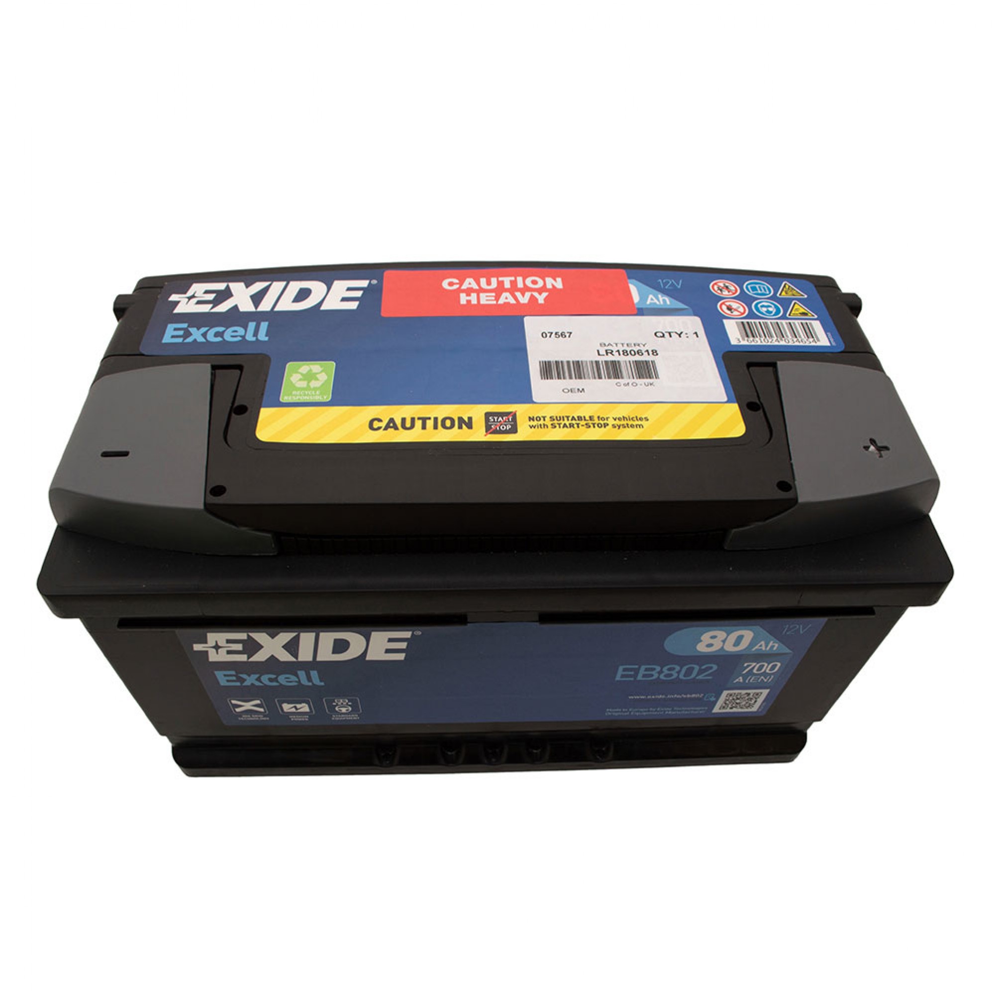 LR180618 - Battery 12V 80AH 700A Flooded Battery