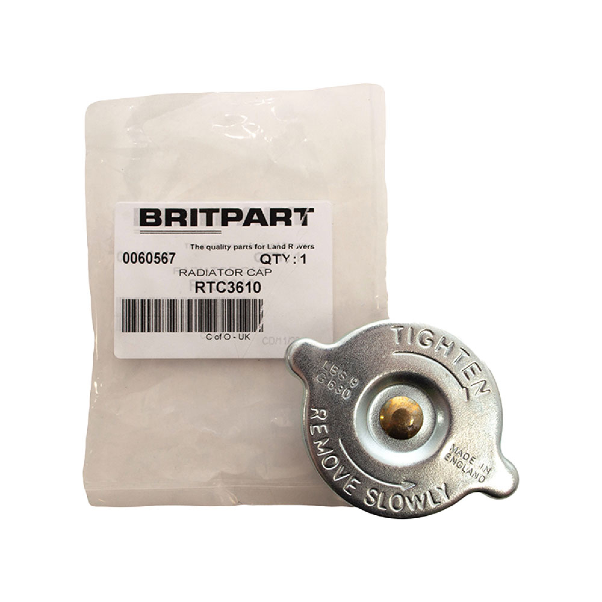 Radiator Cap 1968-84 4 Cylinder to 1990 - RTC3610