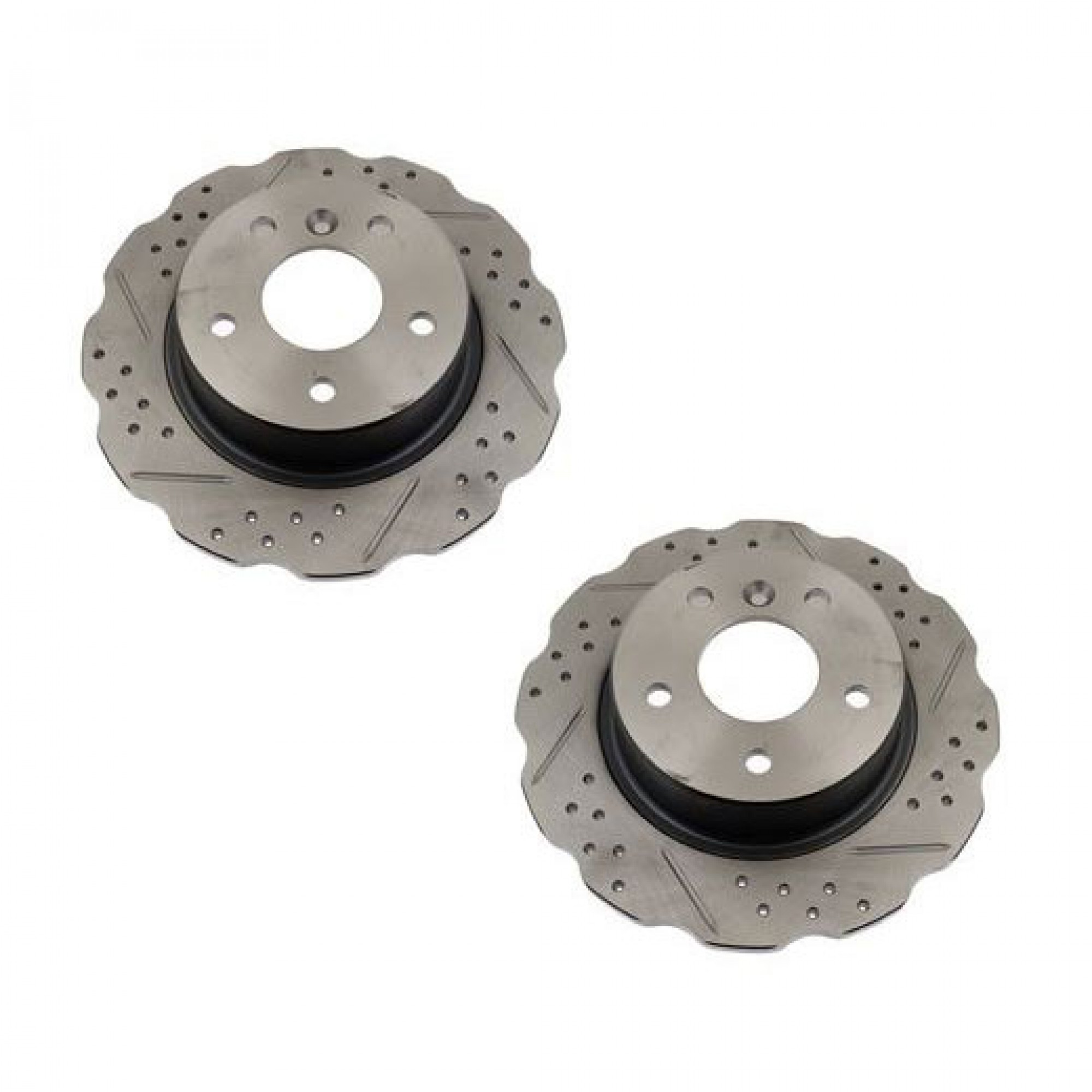 SDB000470WCDG - Terrafirma Wavy Drilled & Grooved Brake Discs X2 Rear