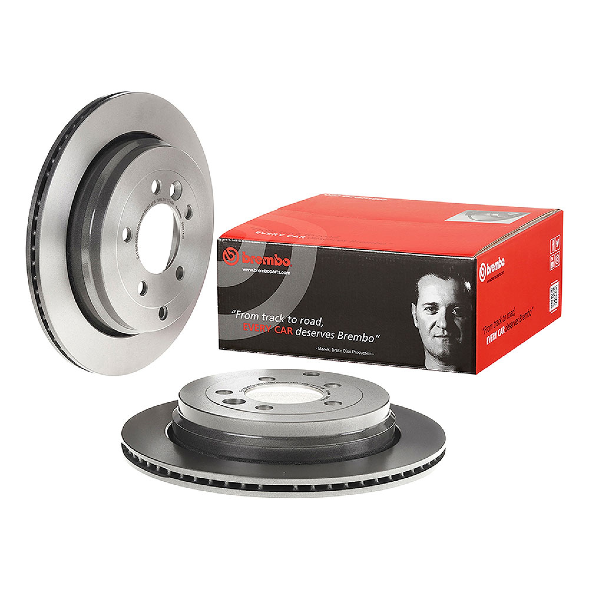 SDB000636BR - Brembo Brake Disc Pair Rear Discovery 3/4 R/R Sport 325mm
