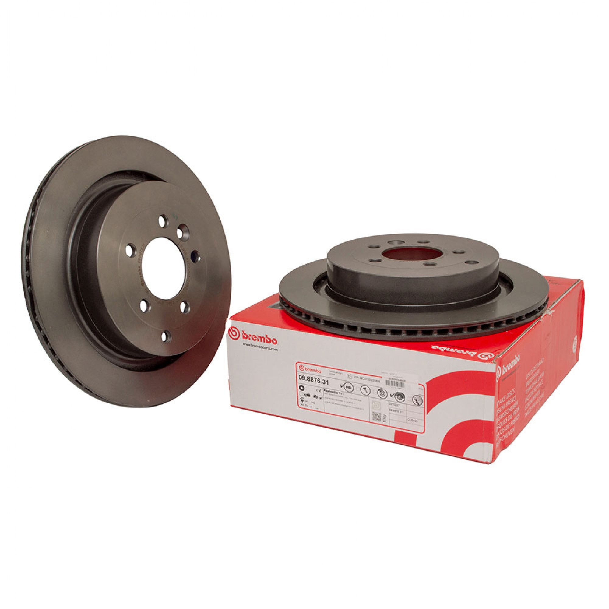 SDB000646BR - Brembo Rear Brake Disc Discovery 3 Range Rover Sport 350mm