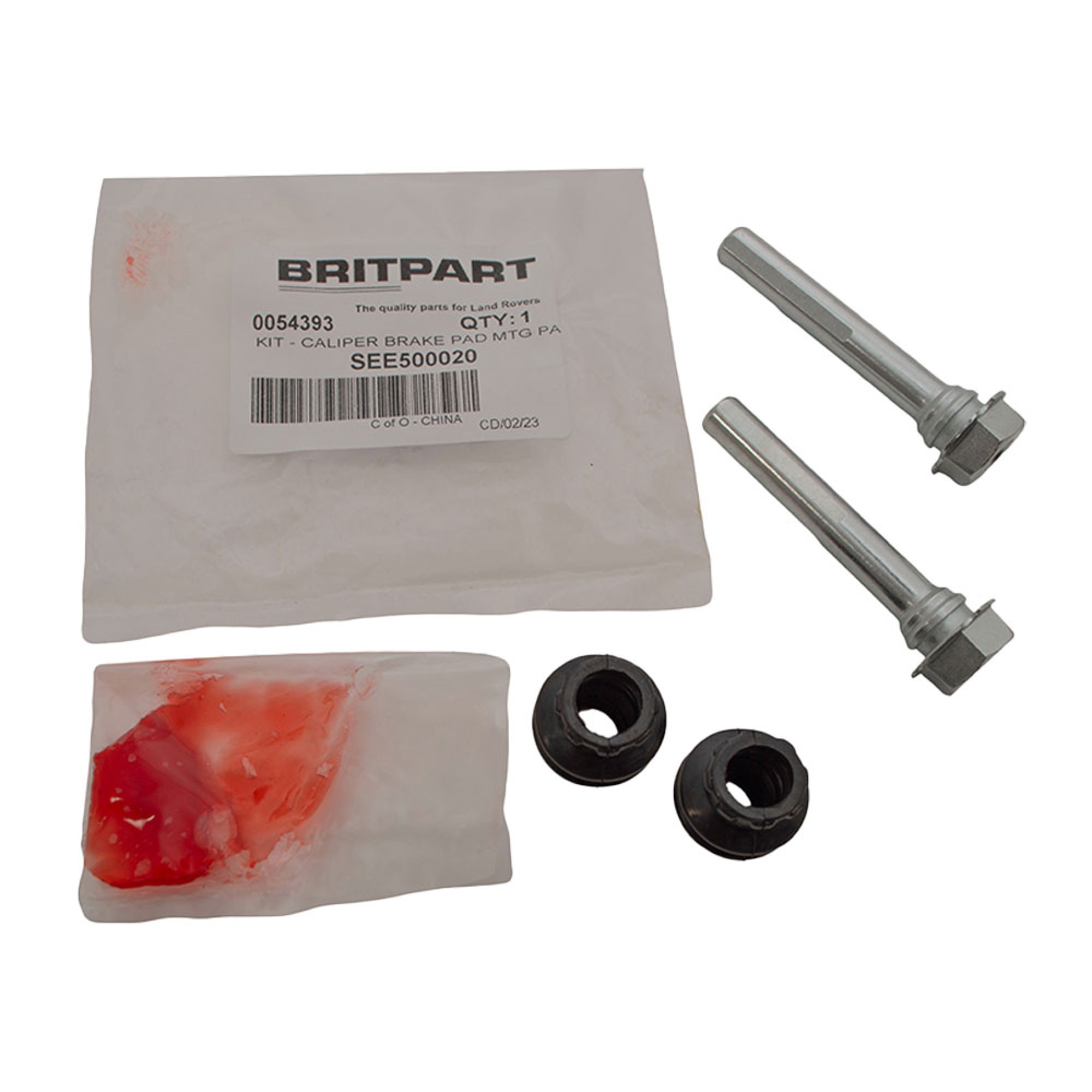 SEE500020 - Kit Front Caliper Brake Pad Pins and Boots