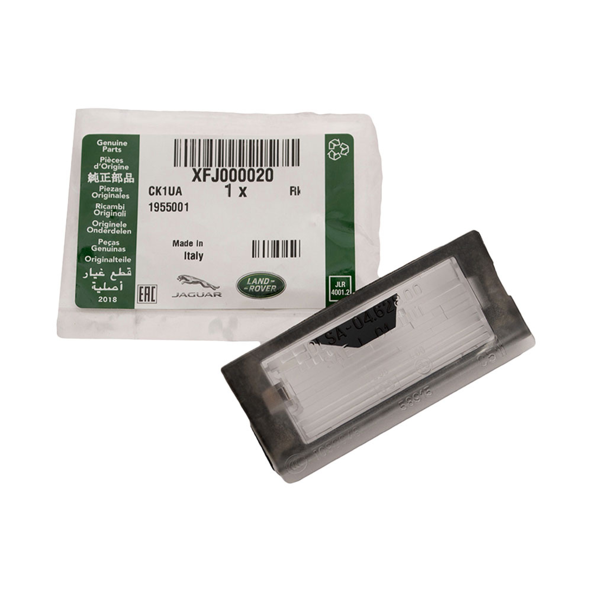 XFJ000020 - Genuine Number Plate Lens