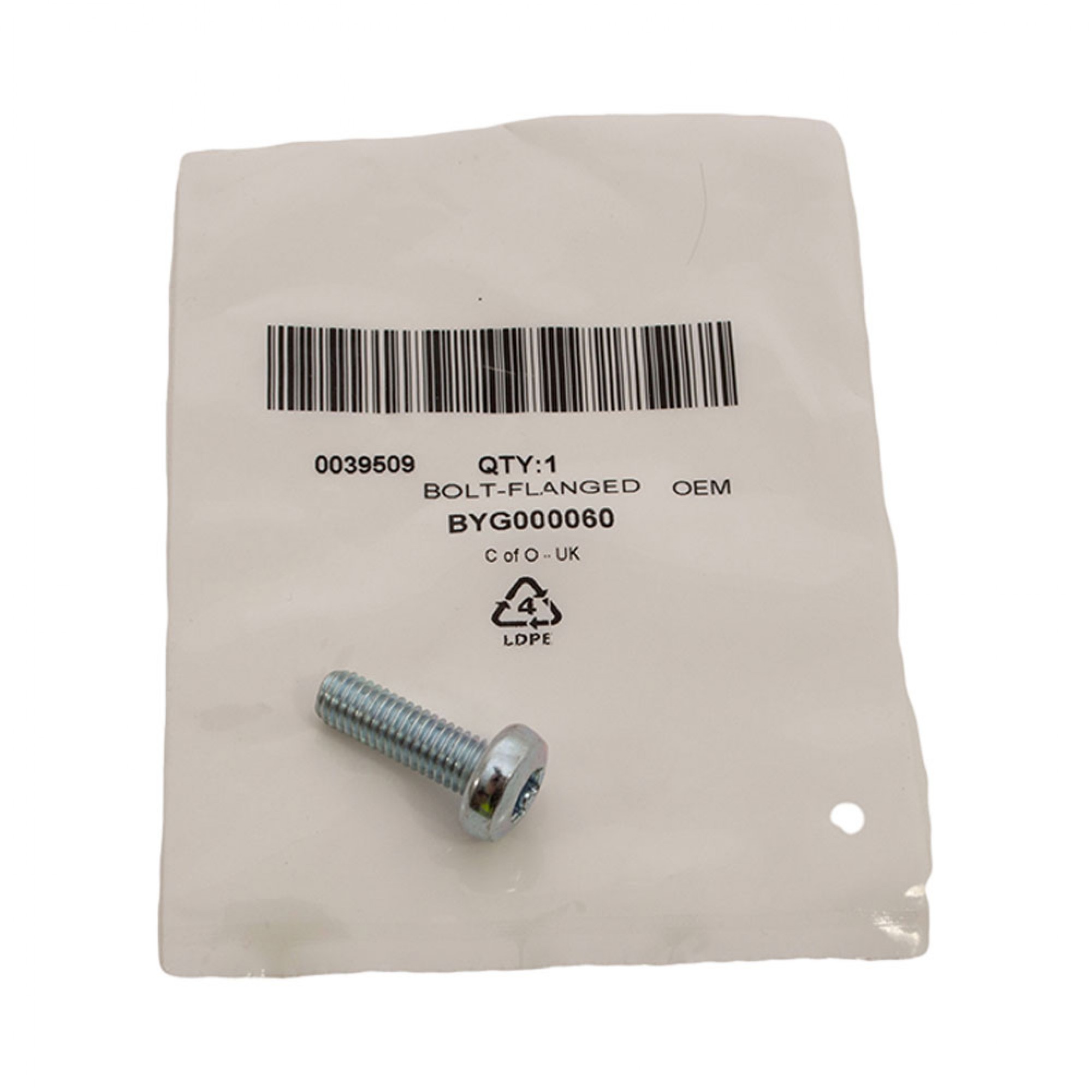 BYG000060 - Bolt M8 x 25mm Rear Door Hinge Torx Head